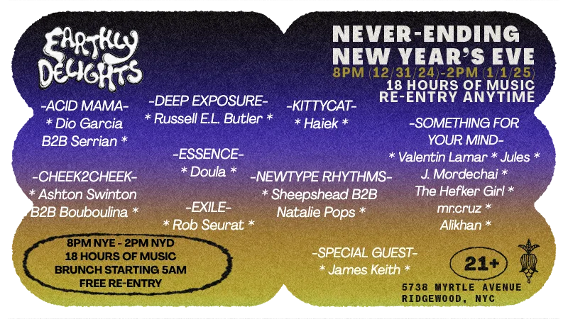 Earthly Delights Never Ending Nye