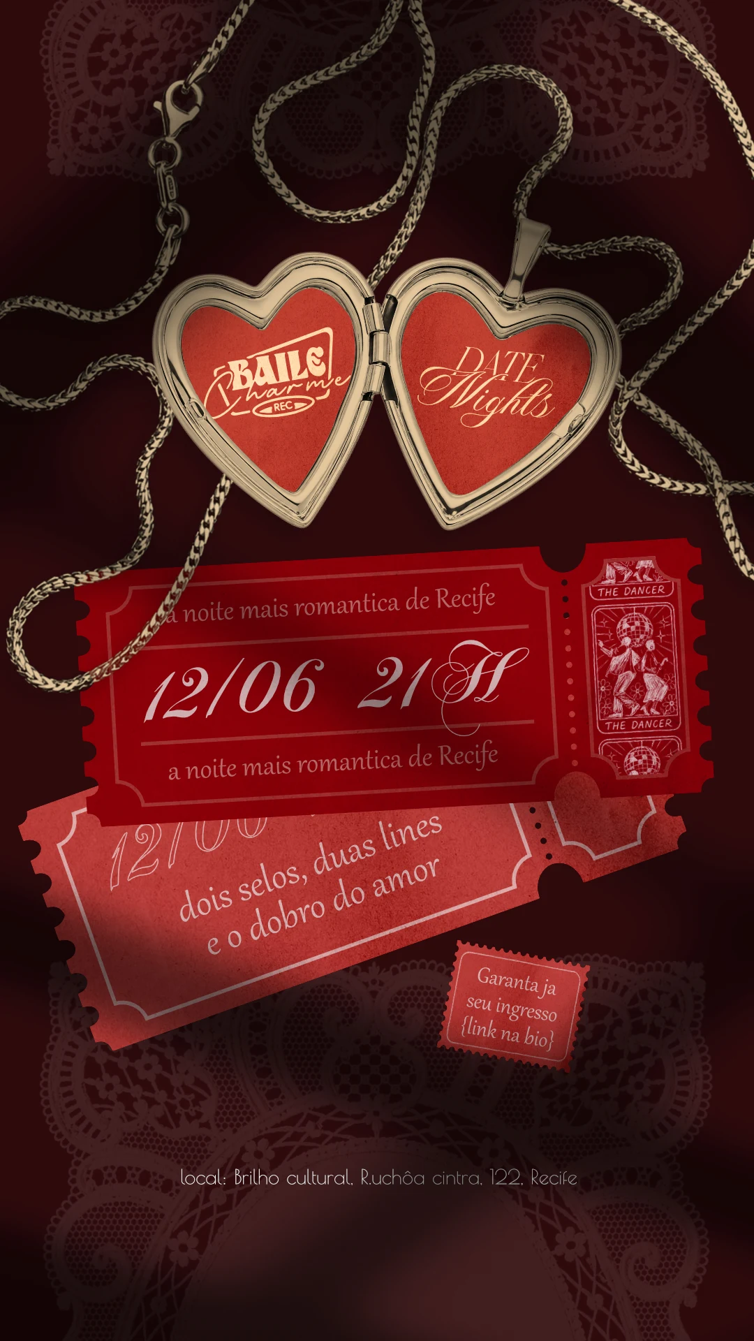 Baile Charme Rec + Date Nights - Especial Dia Dos Namorados