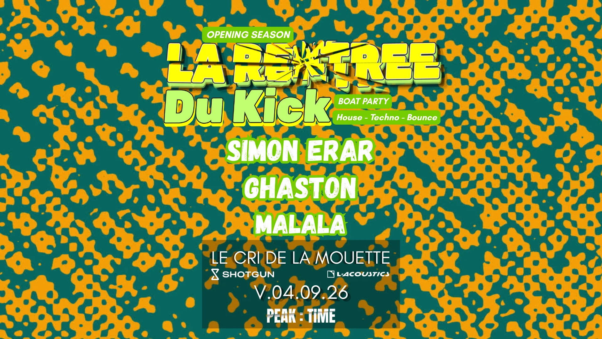 La Rentrée Du Kick: House-Techno-Bounce - Boat Party
