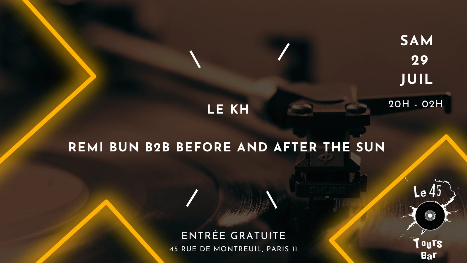 Le 45 Tours Invite Kh, Remi Bun B2b Before & After The Sun