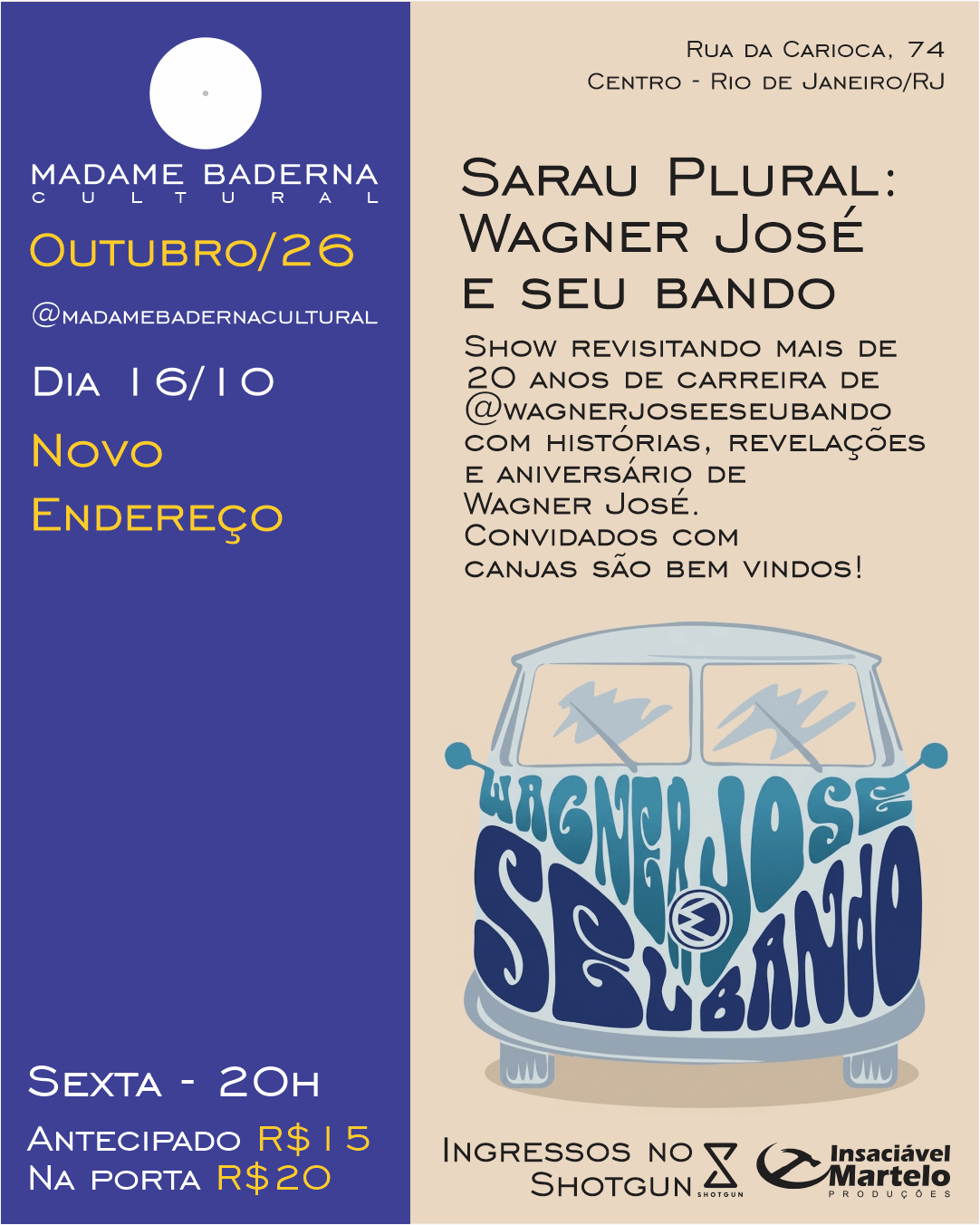 Sarau Plural: Wagner José E Seu Bando