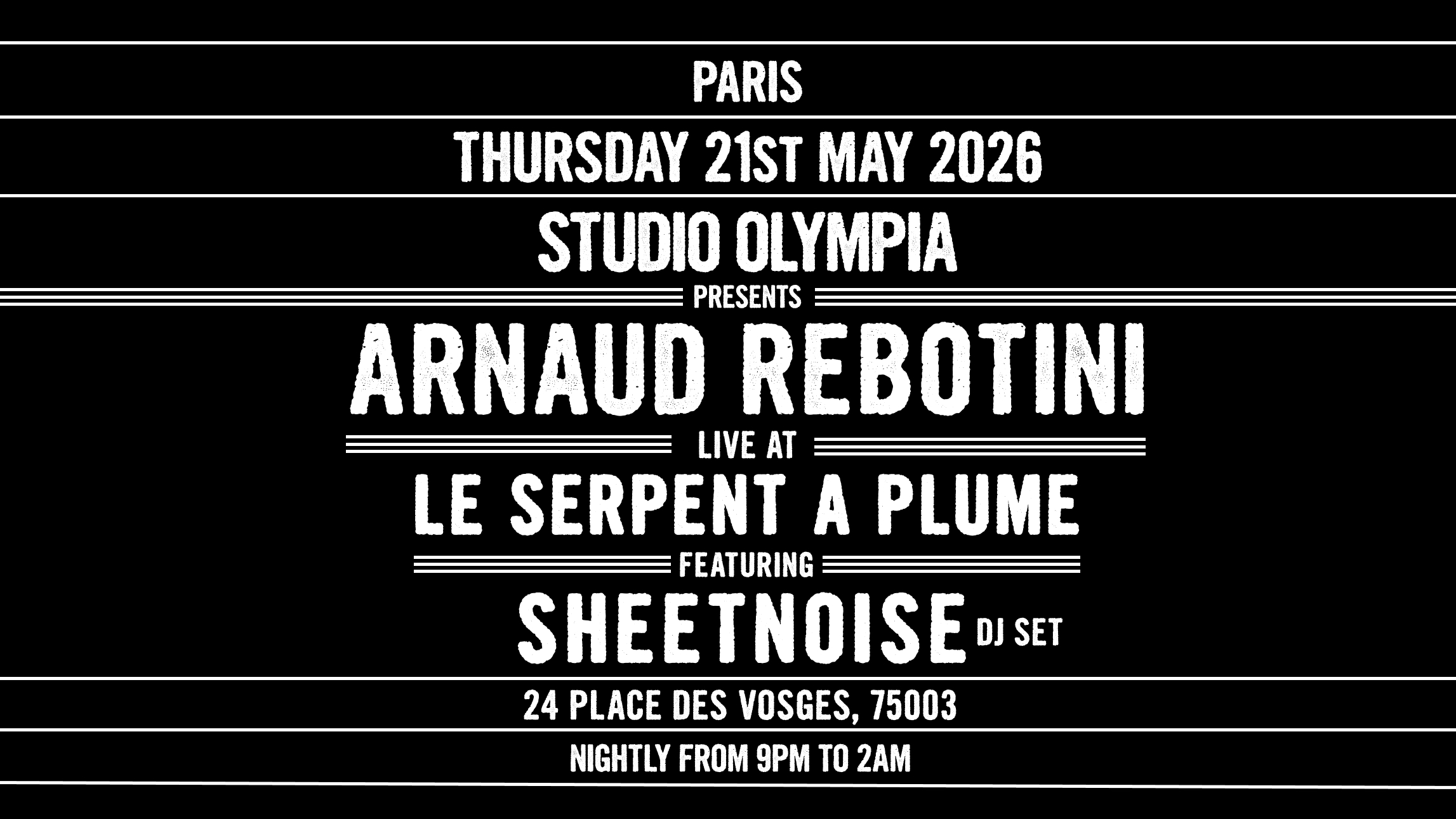 Arnaud Rebotini Live & Sheetnoise Dj Set