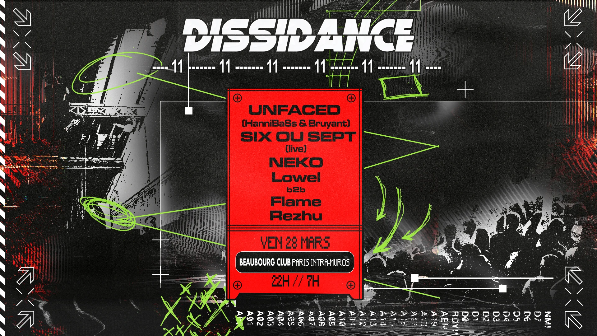 Dissidance//011 - Unfaced (Hannibass/Bruyant), Six Ou Sept..