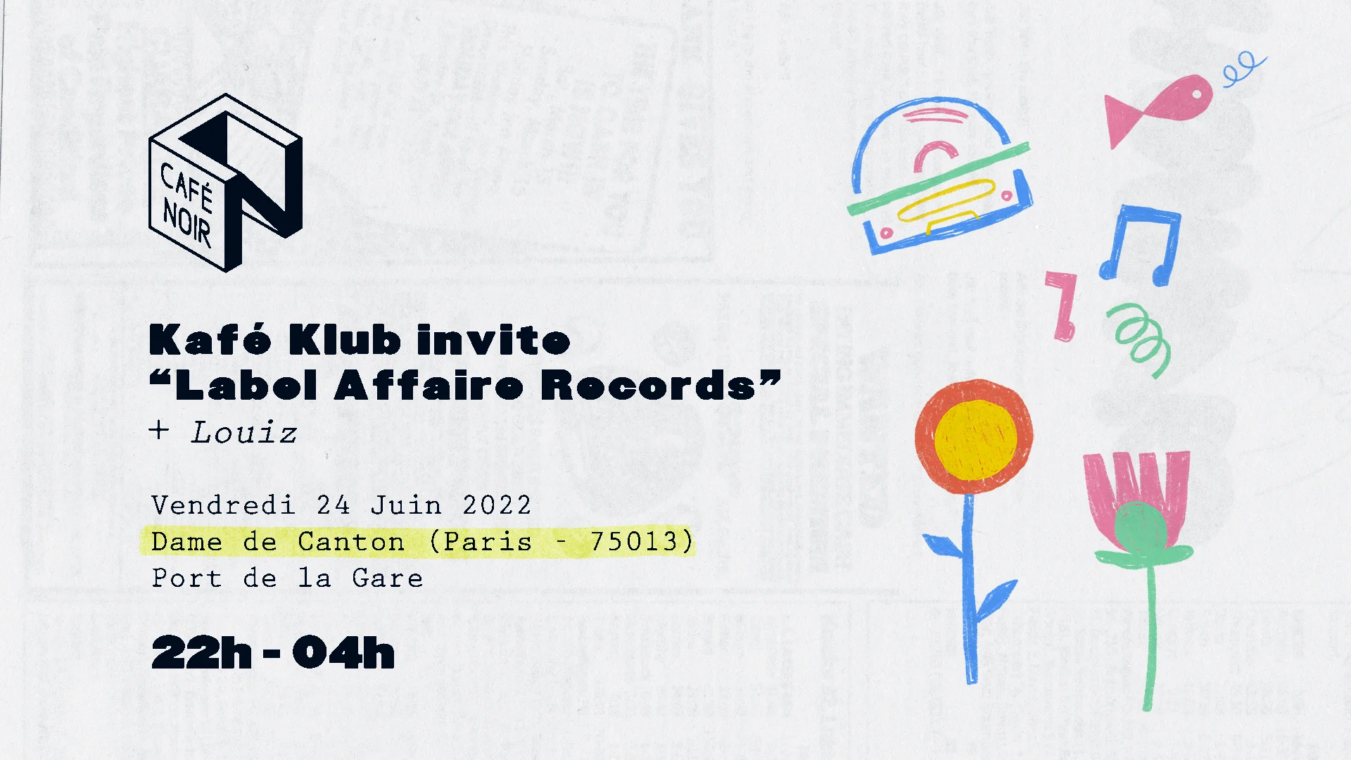 Kafé Klub Invite Label Affaire