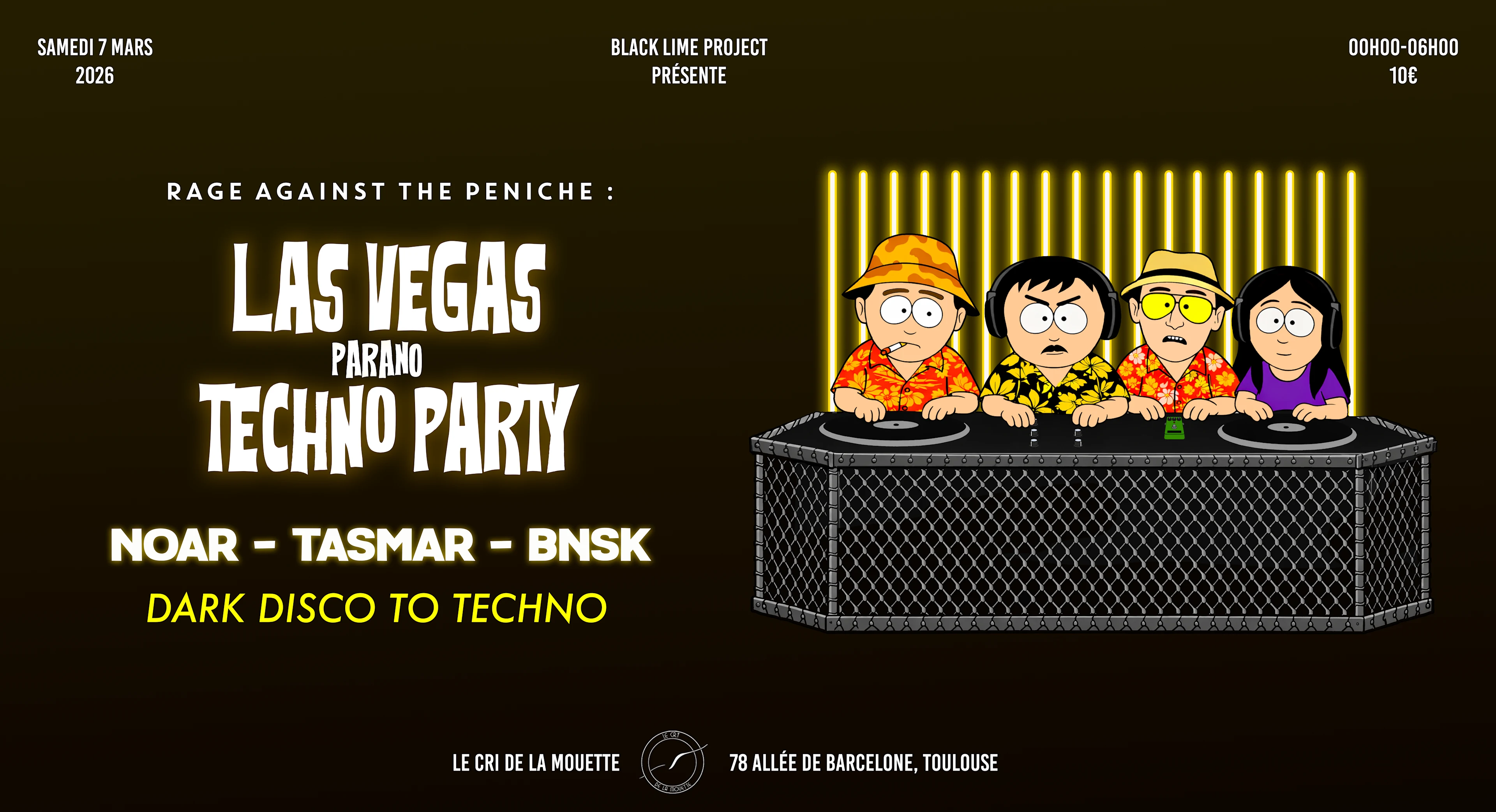 Rage Against The Péniche – Las Vegas Parano Techno Party