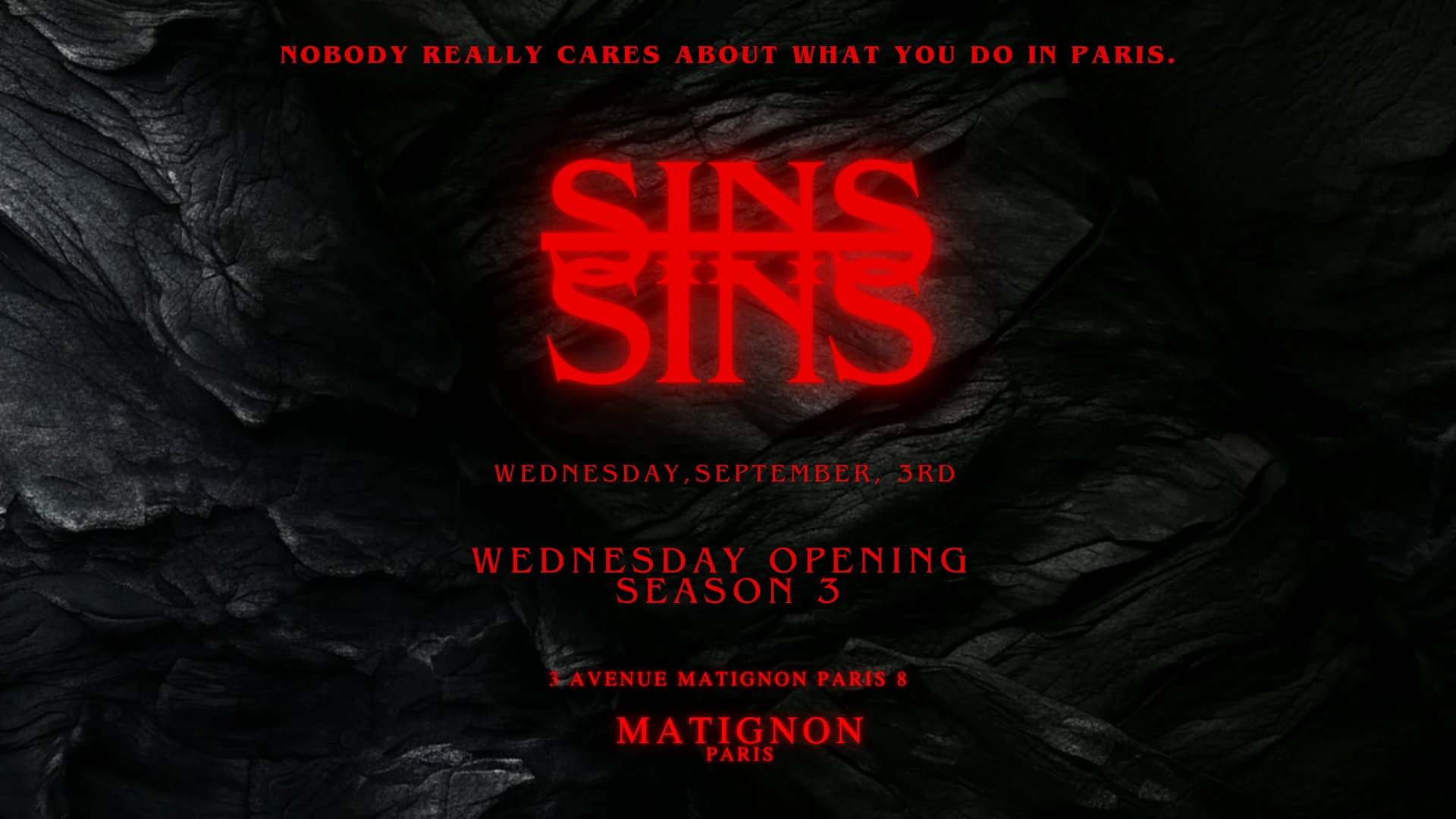 Sins Curated At Matignon Residency - Mercredi 03.09