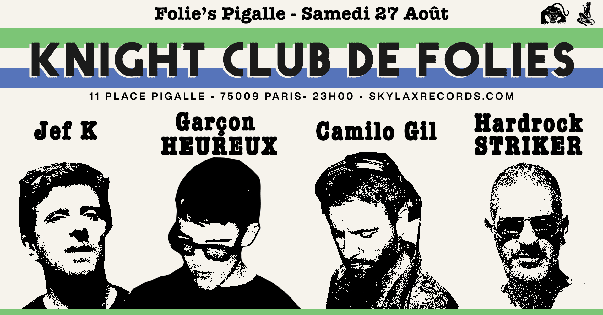Knight Club De Folies W/ Jef K, Camilo Gil, Garçon Heureux & Skylax