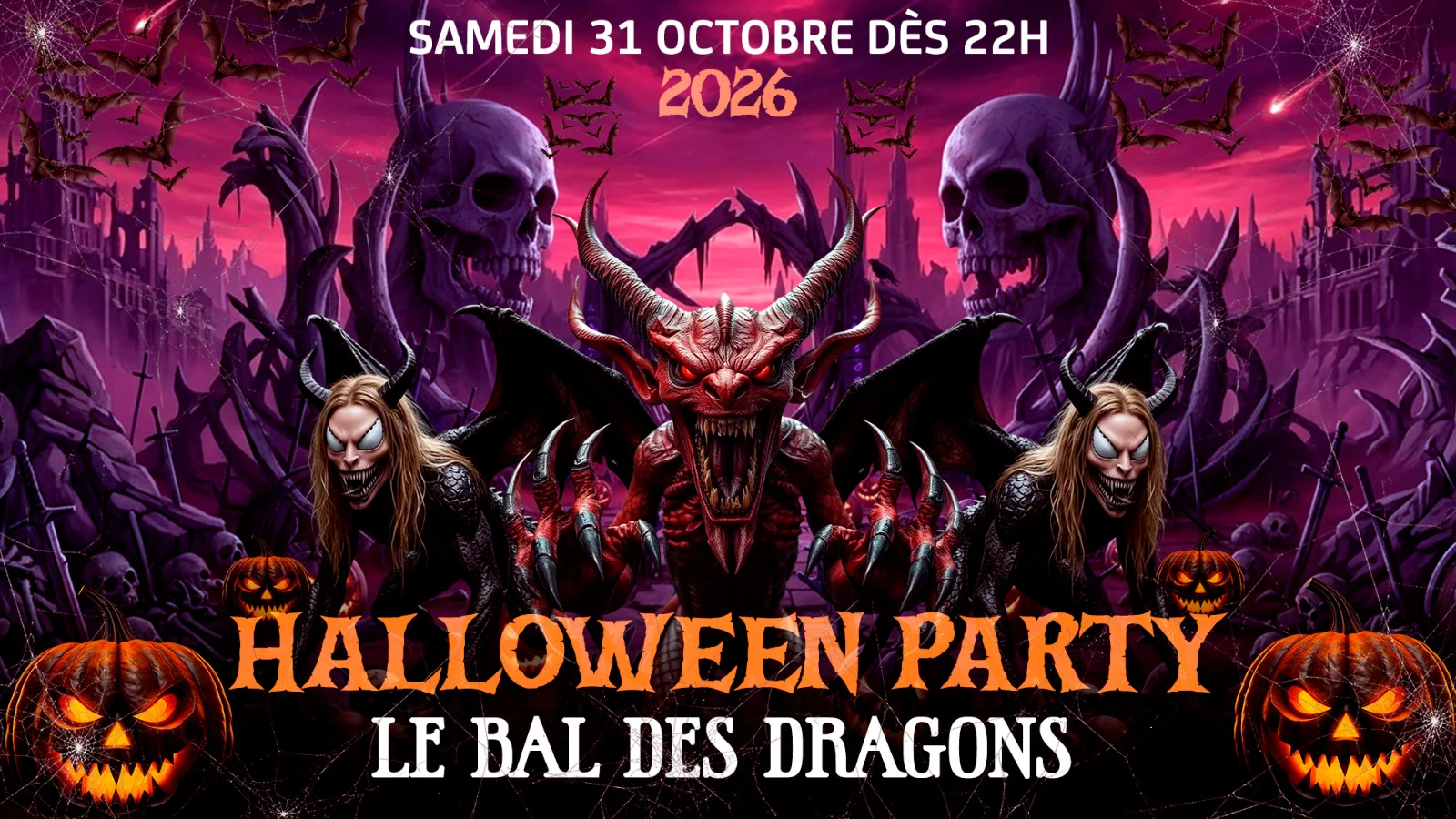 Le Bal Des Dragons Halloween Party 2026 Manoir Hanté Geant
