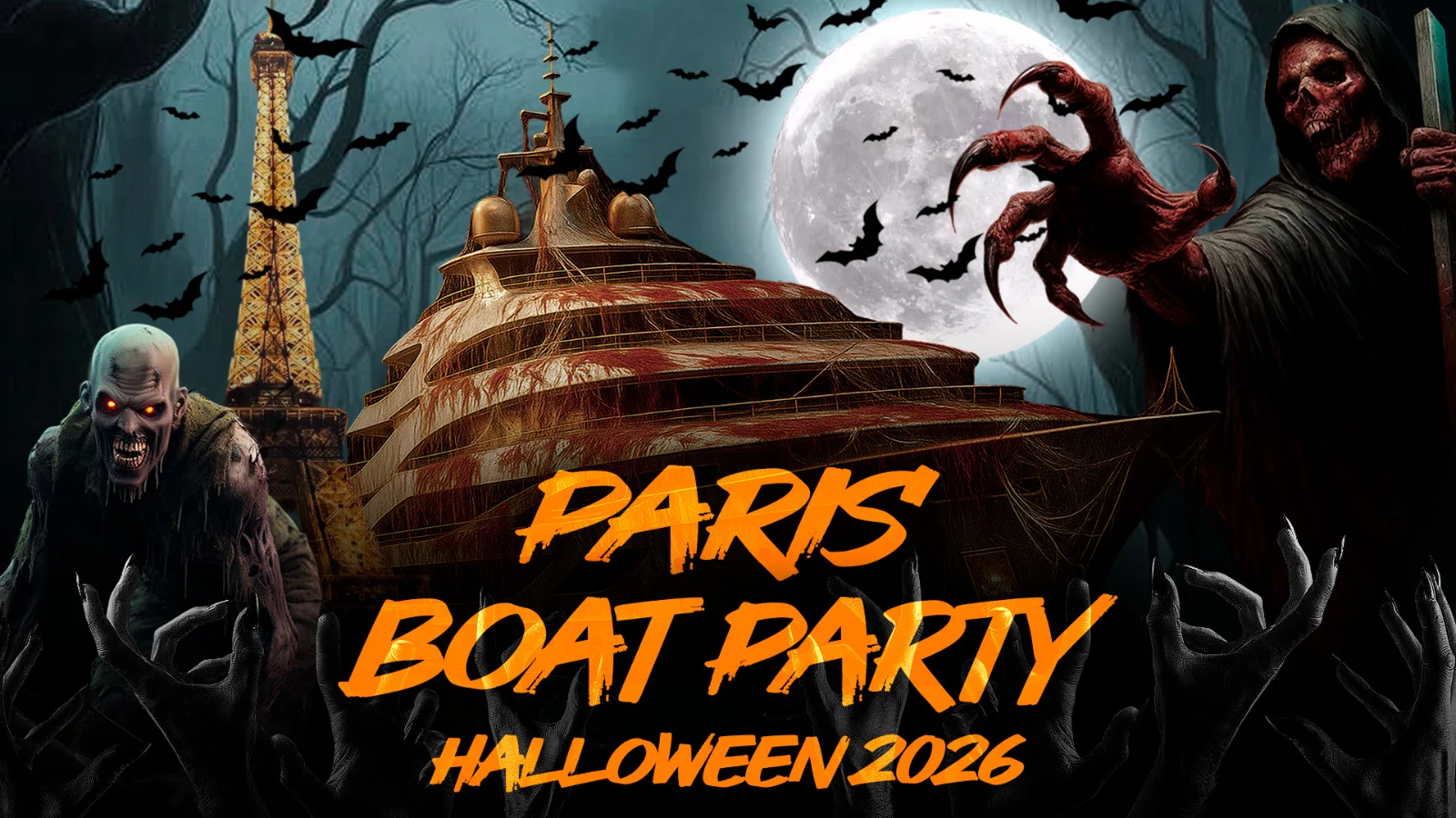 Paris Boat Halloween Party Bateau Club Hanté Notre Dame 2026