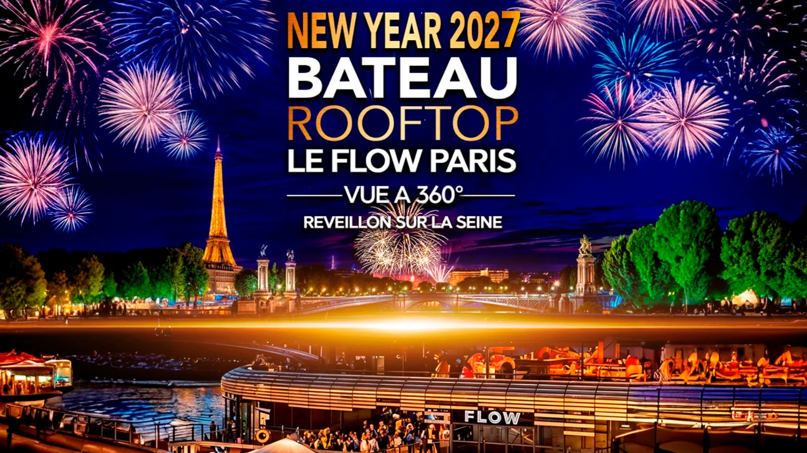 Reveillon Rooftop Boat Club Deluxe Flow Alexandre III 2027