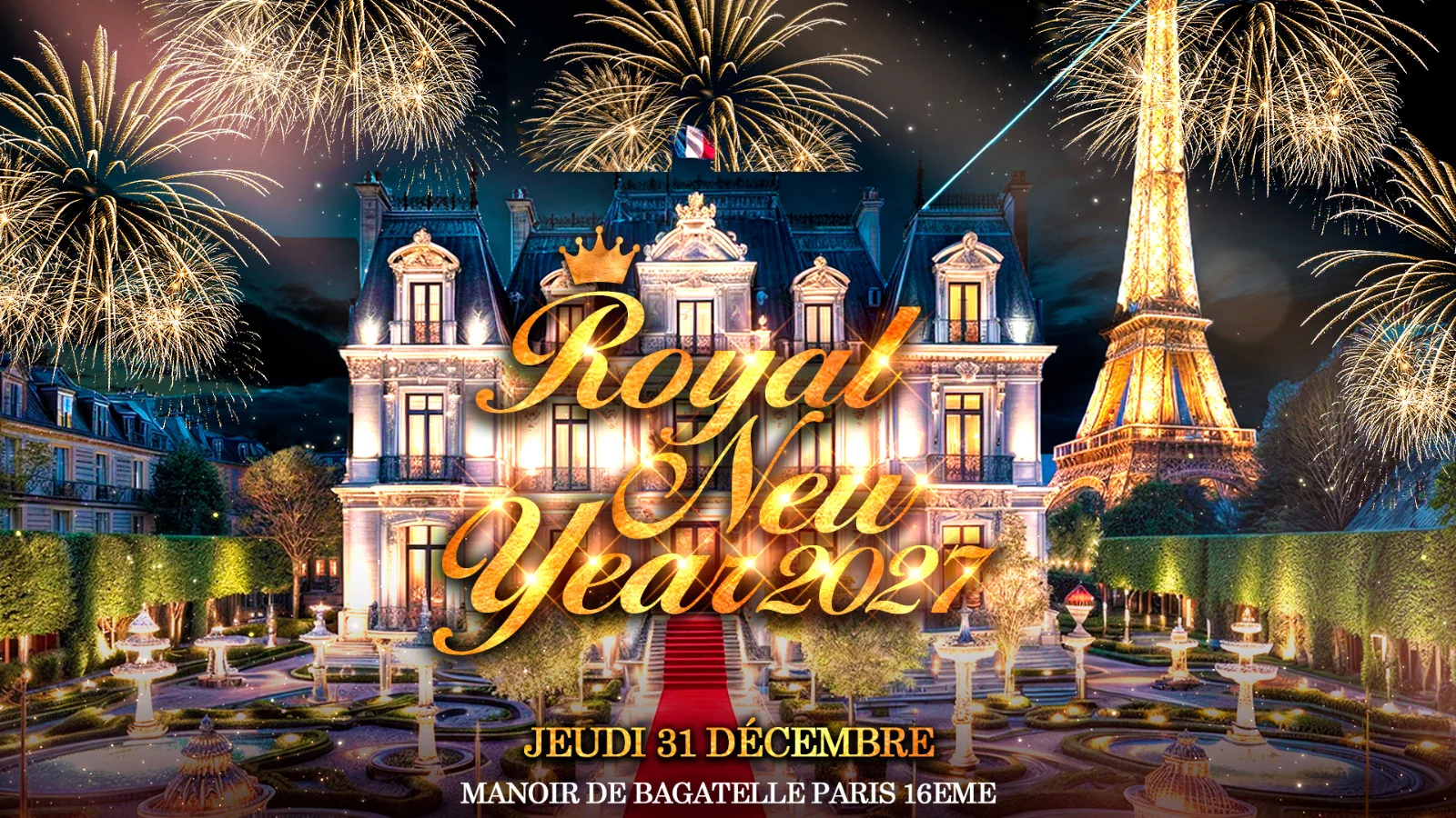 Reveillon Royal New Year 2027 Manoir De Bagatelle Paris 16e