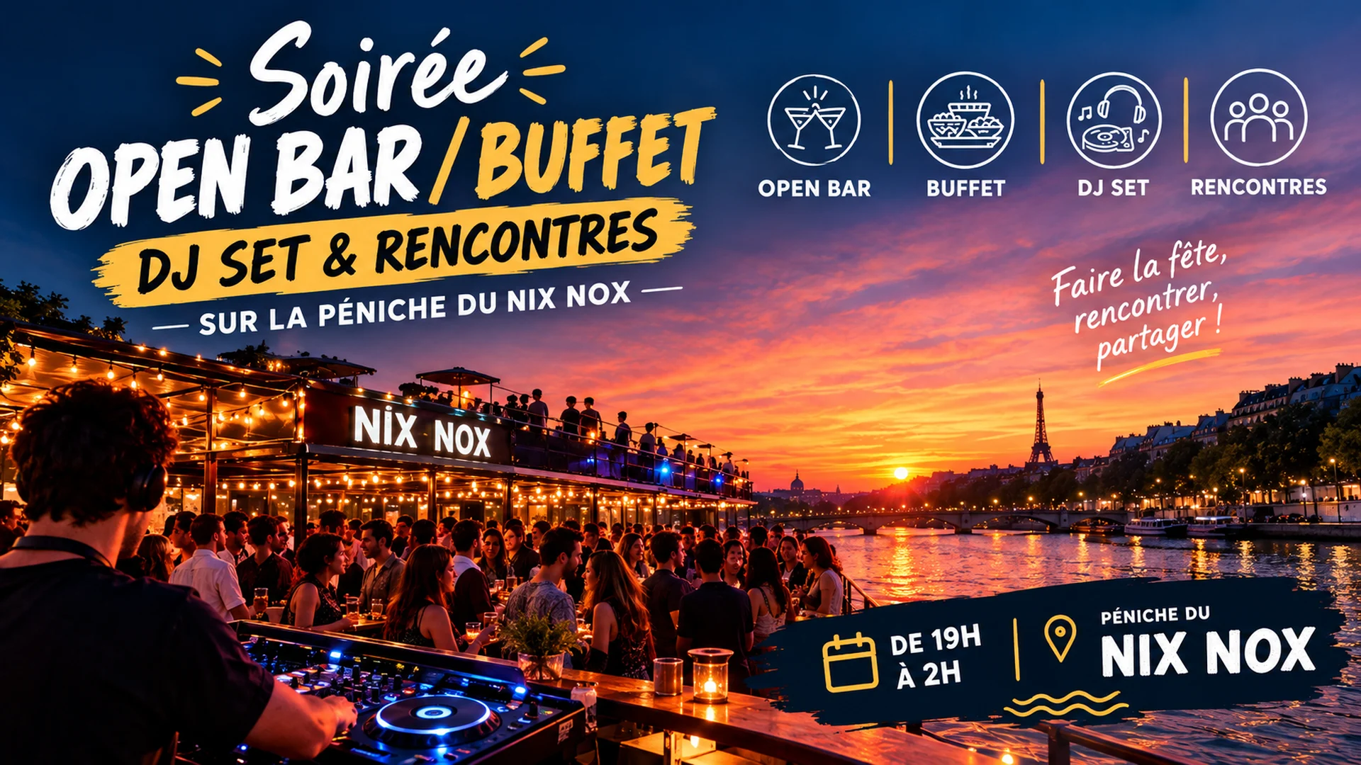 Open Bar/Buffet & Rencontres Sur La Seine