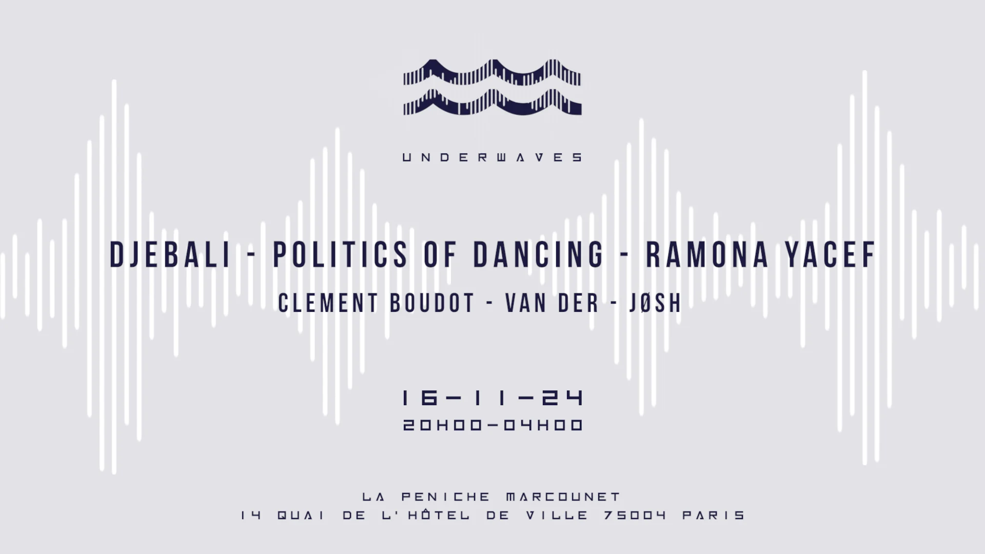 Underwaves Invite Djebali, Politics Of Dancing, Ramona Yacef