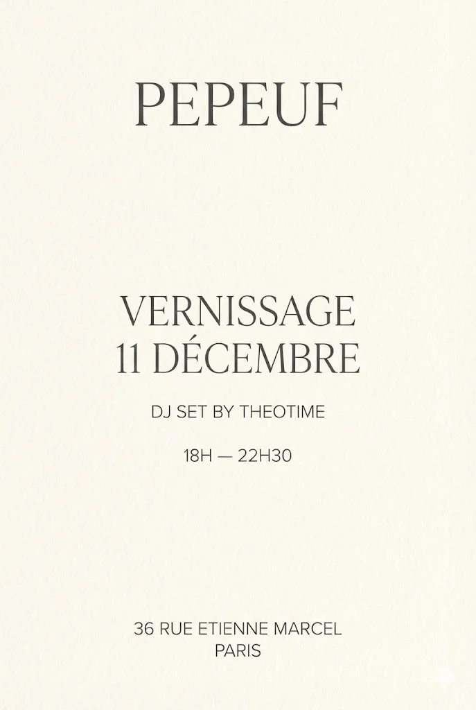 Vernissage Pepeuf Paris