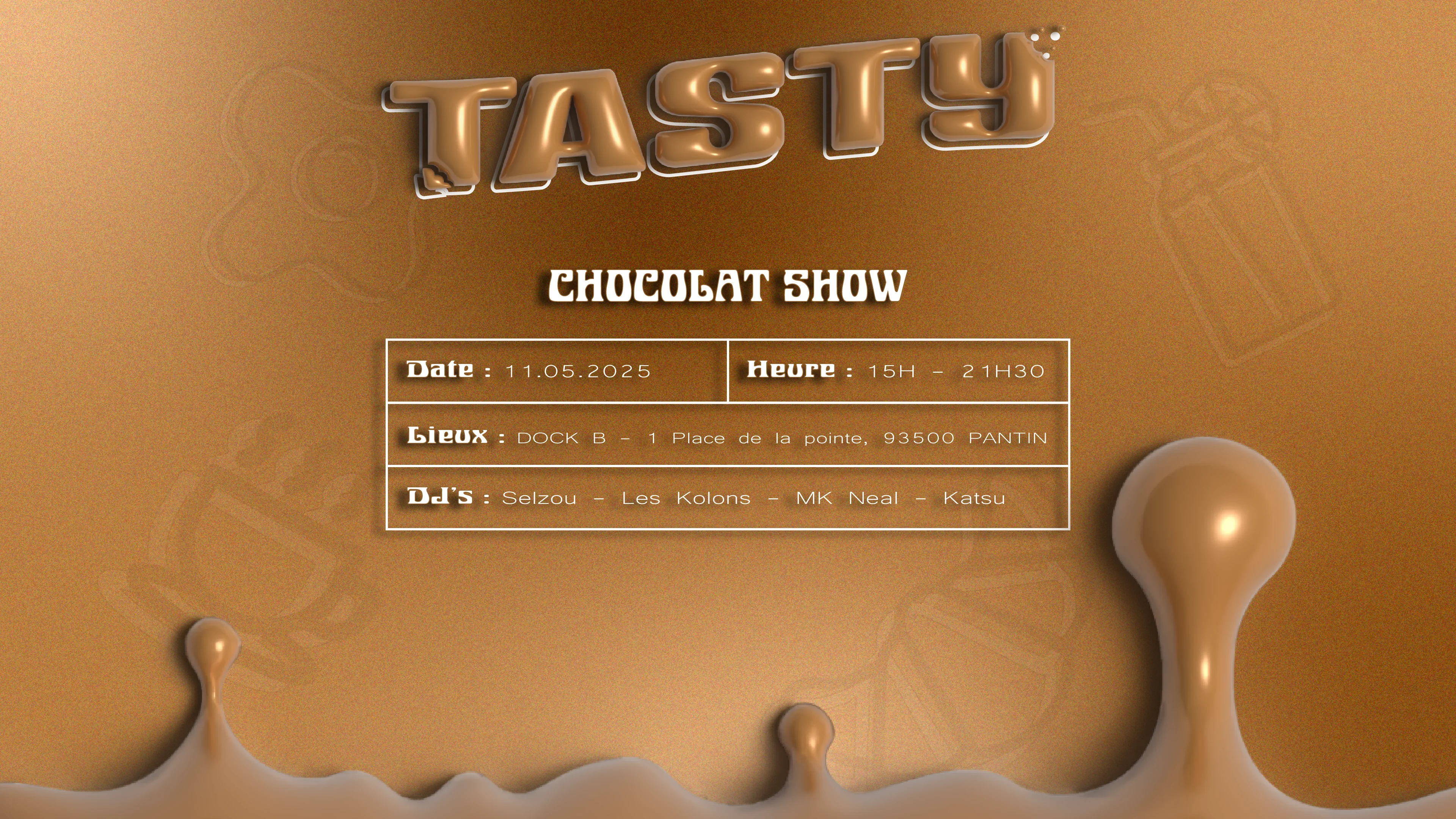 Tasty - Chocolat Show: Selzou + Les Kolons + Mk Neal + Katsu