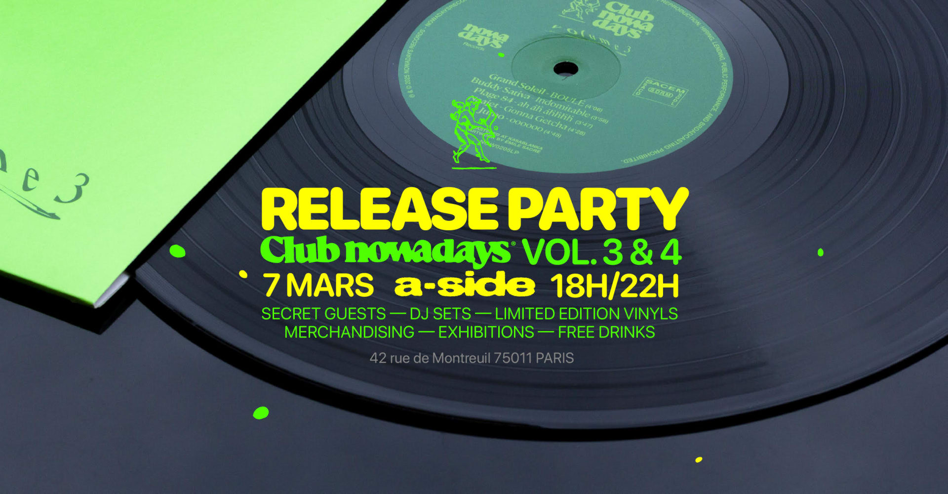 Release Party: Club Nowadays Vol. 3 & 4  @ A-Side