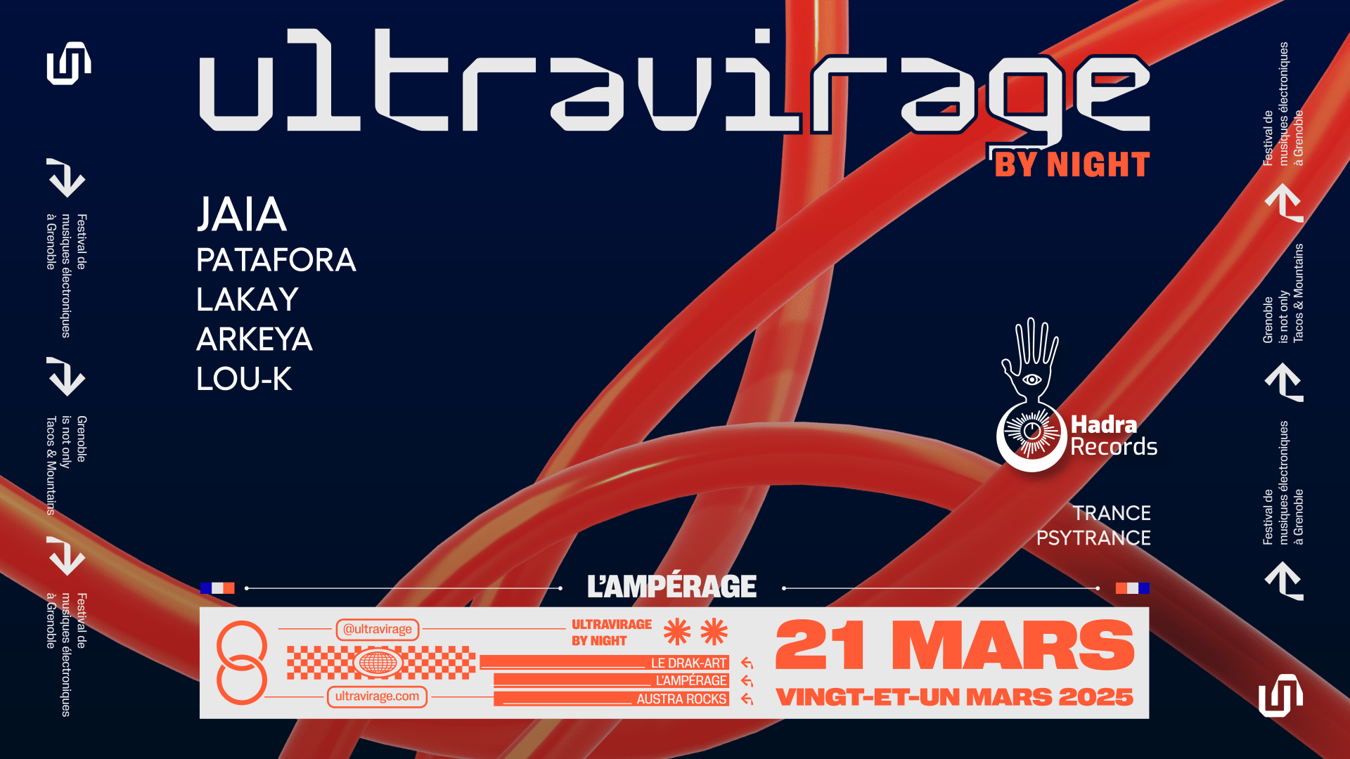 Ultravirage By Night - L'ampérage W/ Hadra Records