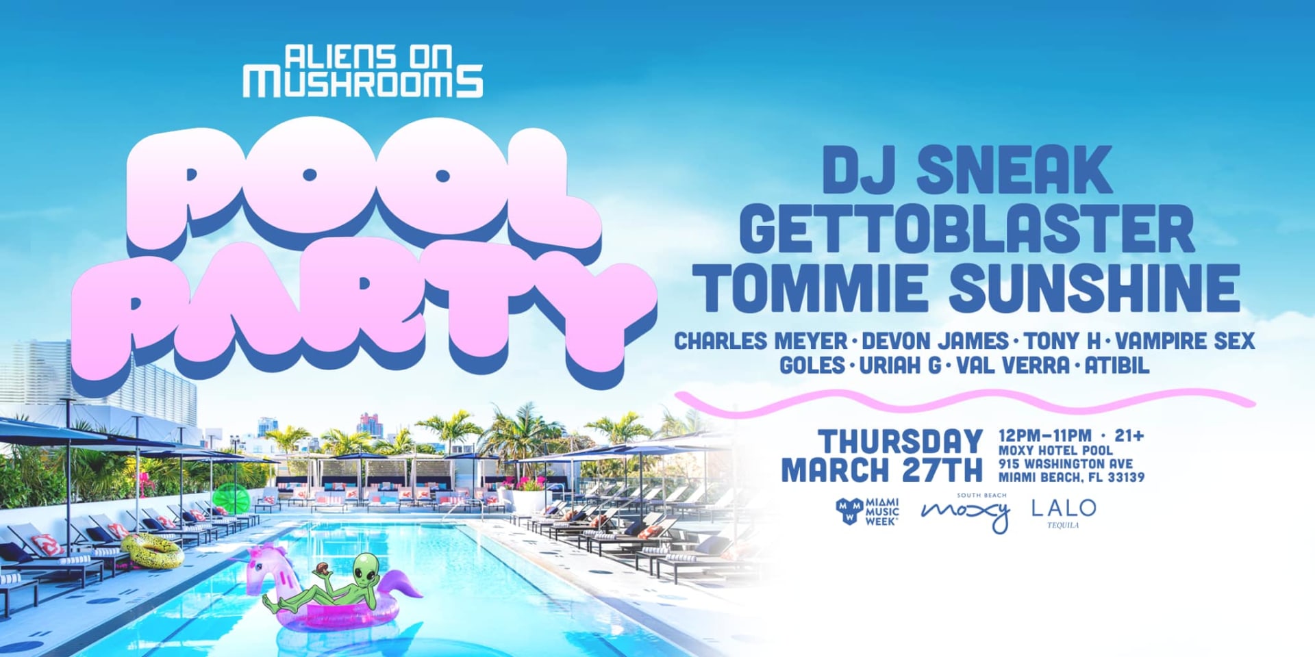 Aliens On Mushrooms Pool Party Miami Music Week