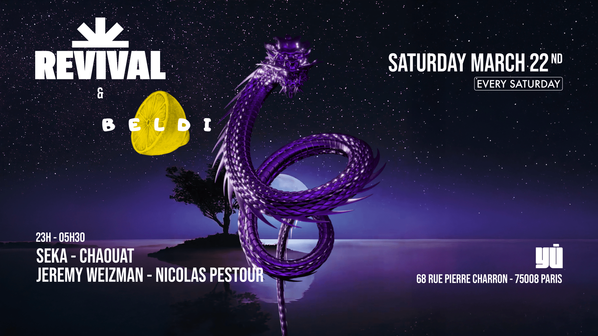 Revival X Beldi & Groove Nomade - 22 Mars - Yu Club