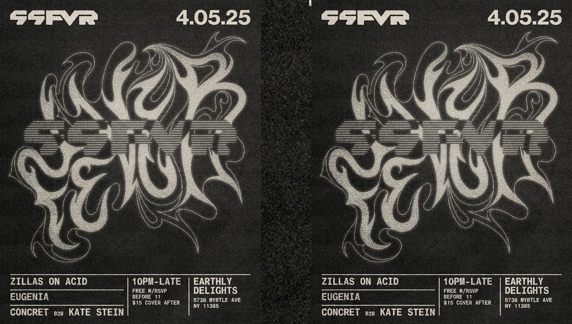 99fvr Presents: Zillas On Acid, Kate Stein, Concret, Eugenia