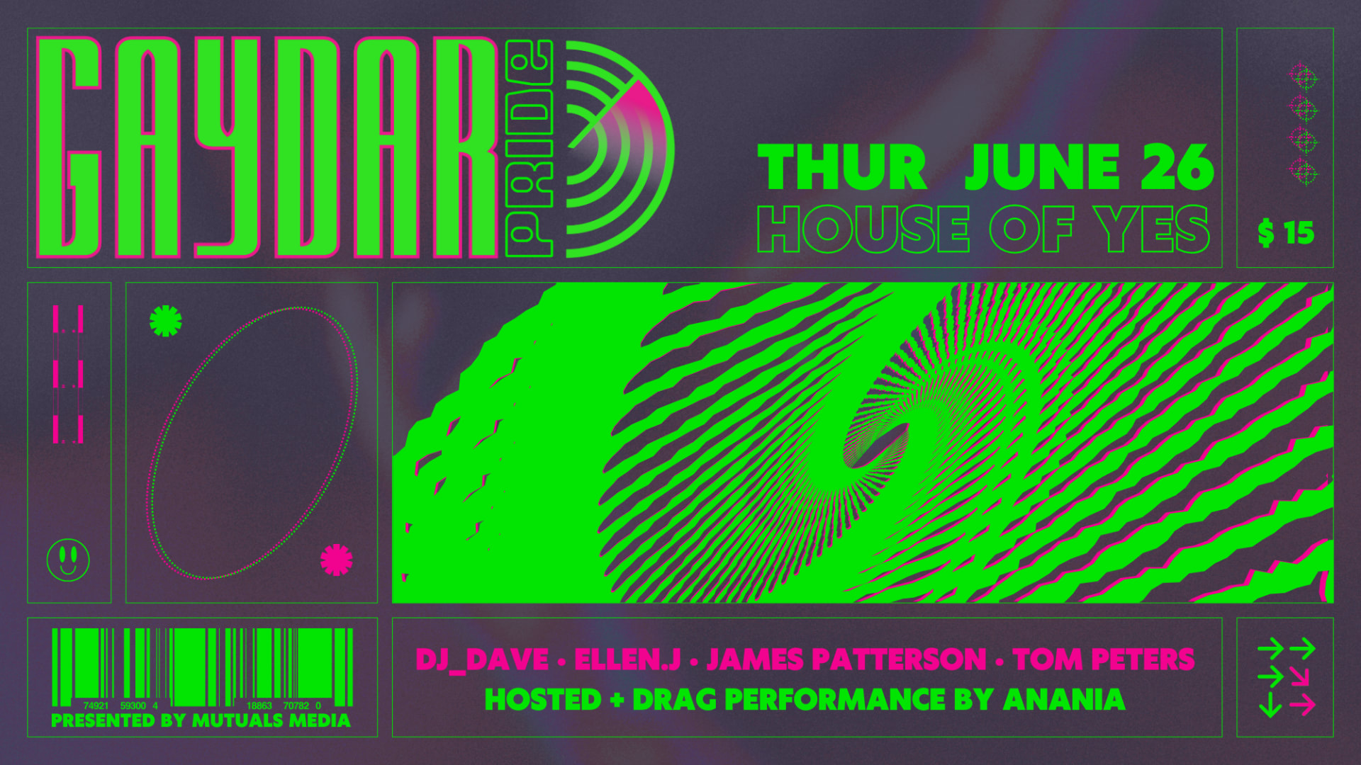 Gaydar Pride: Hosted And Special Drag Performance By Anania