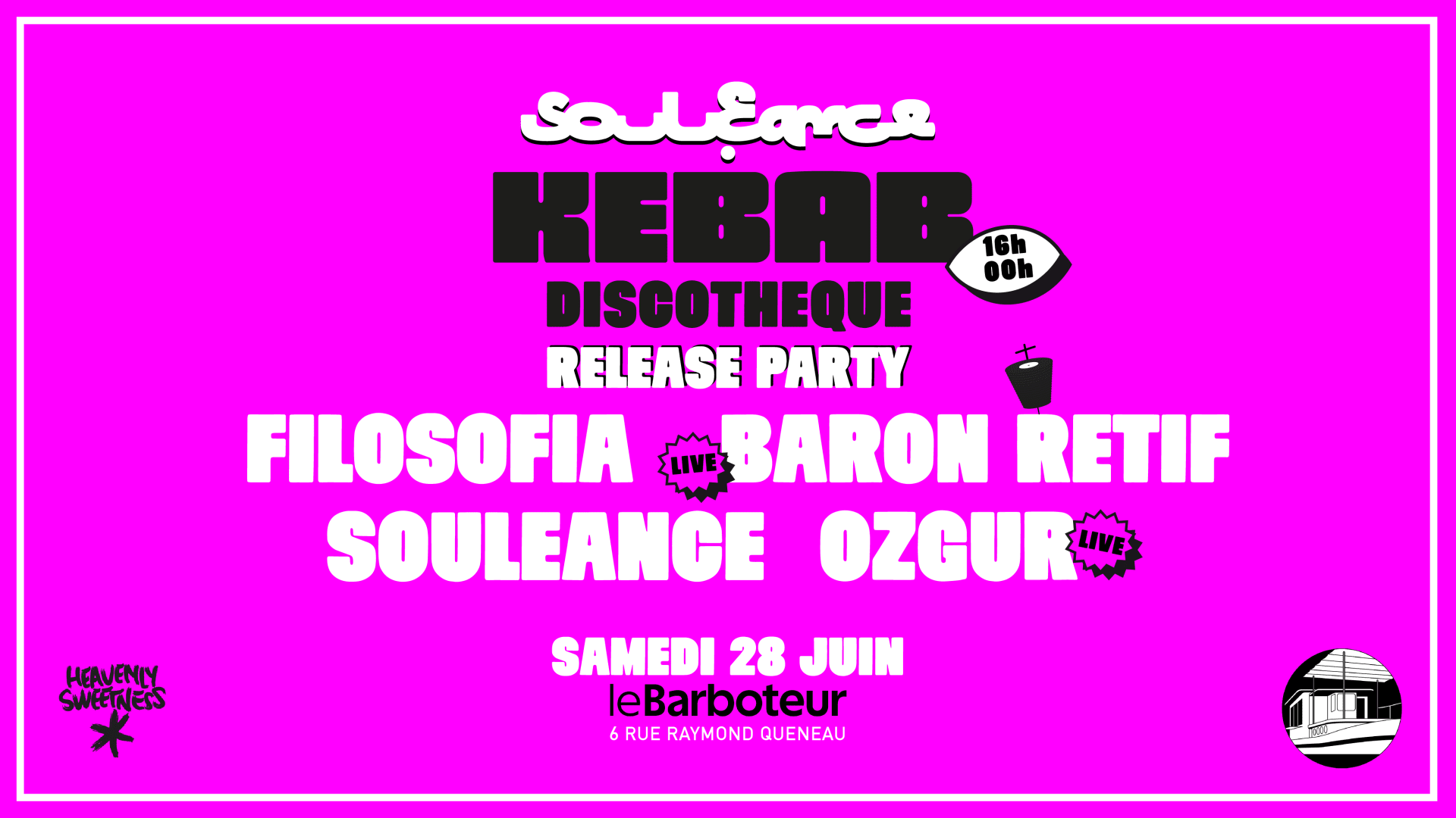 Kebab Discothèque : Souleance, Filosofia, Ozgur, Baron Rétif