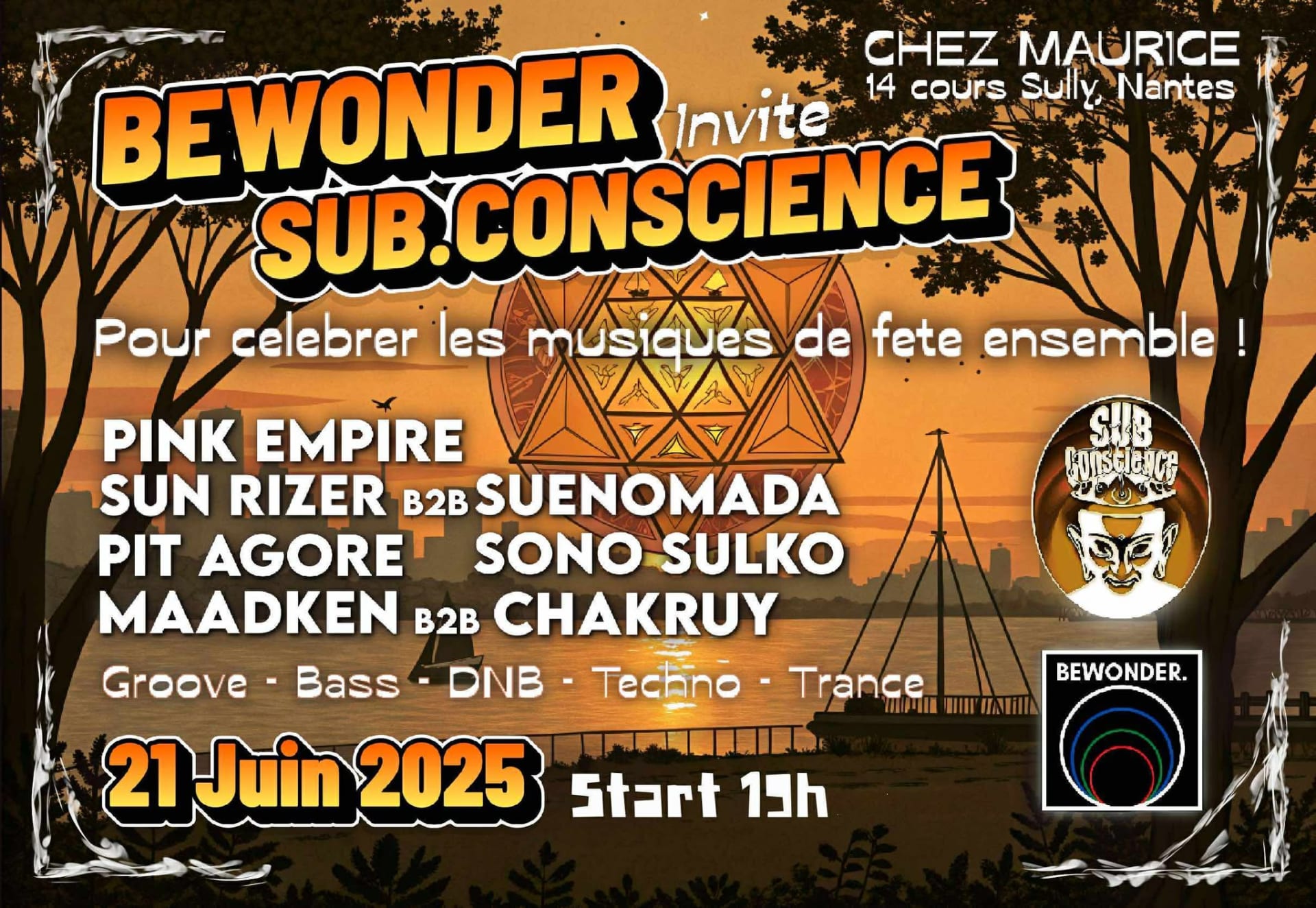 Fdlm 2025 Sub.Conscience & Bewonder - Openair @Chezmaurice