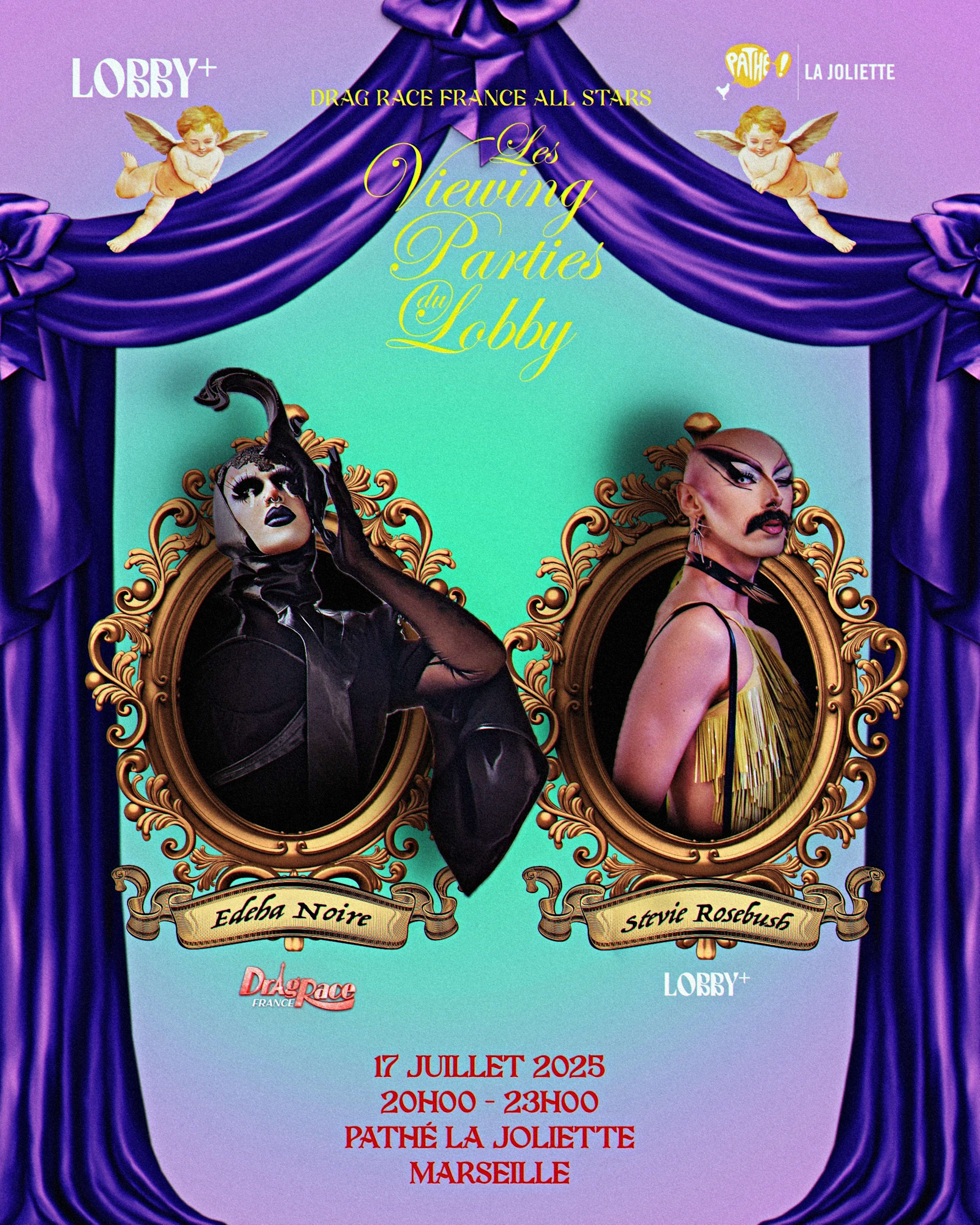 Viewing Party Drag Race Ep2 : Edeha Noire & Stevie Rosebush