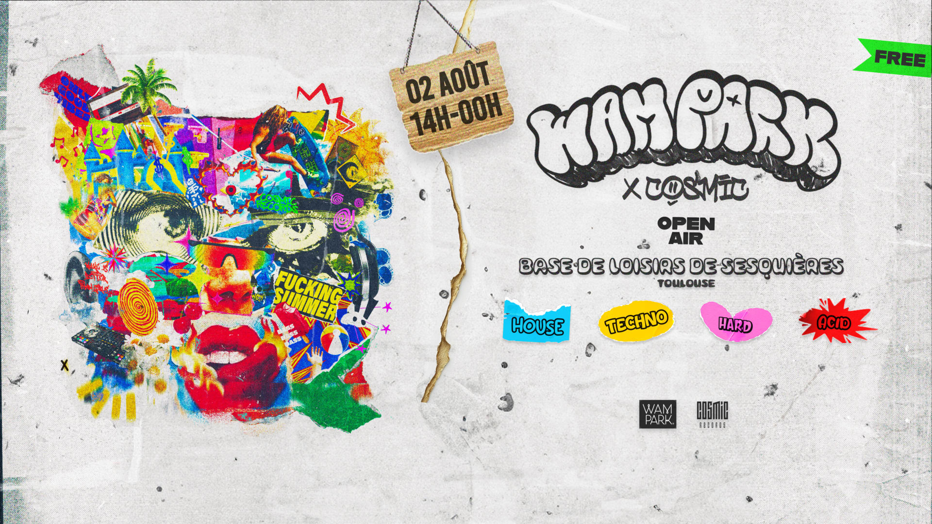 Open Air : Cosmic X Wam Park - House To Hardtechno - Gratuit