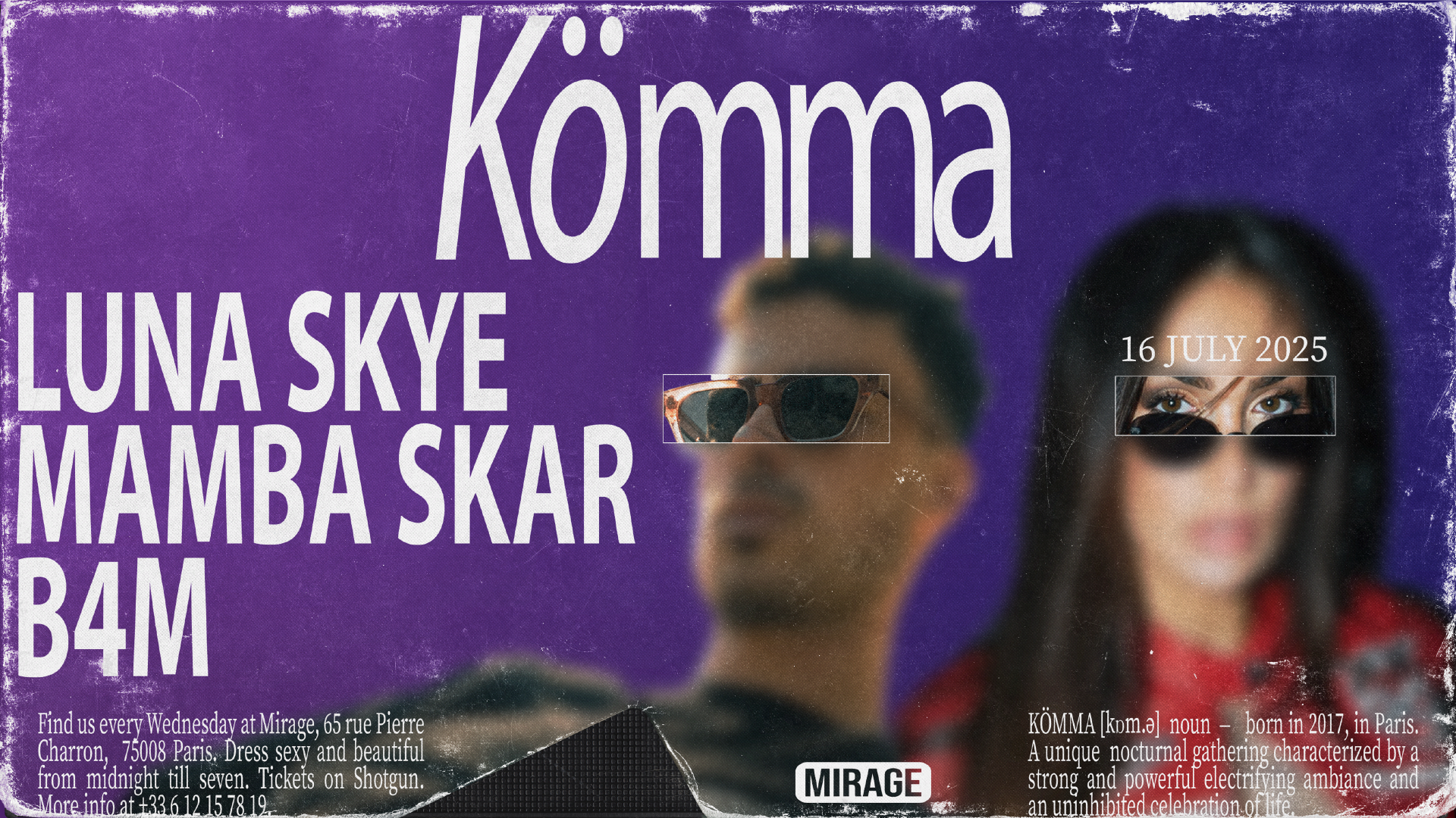 Kömma Residency : Luna Skye, Mamba Skar, B4m