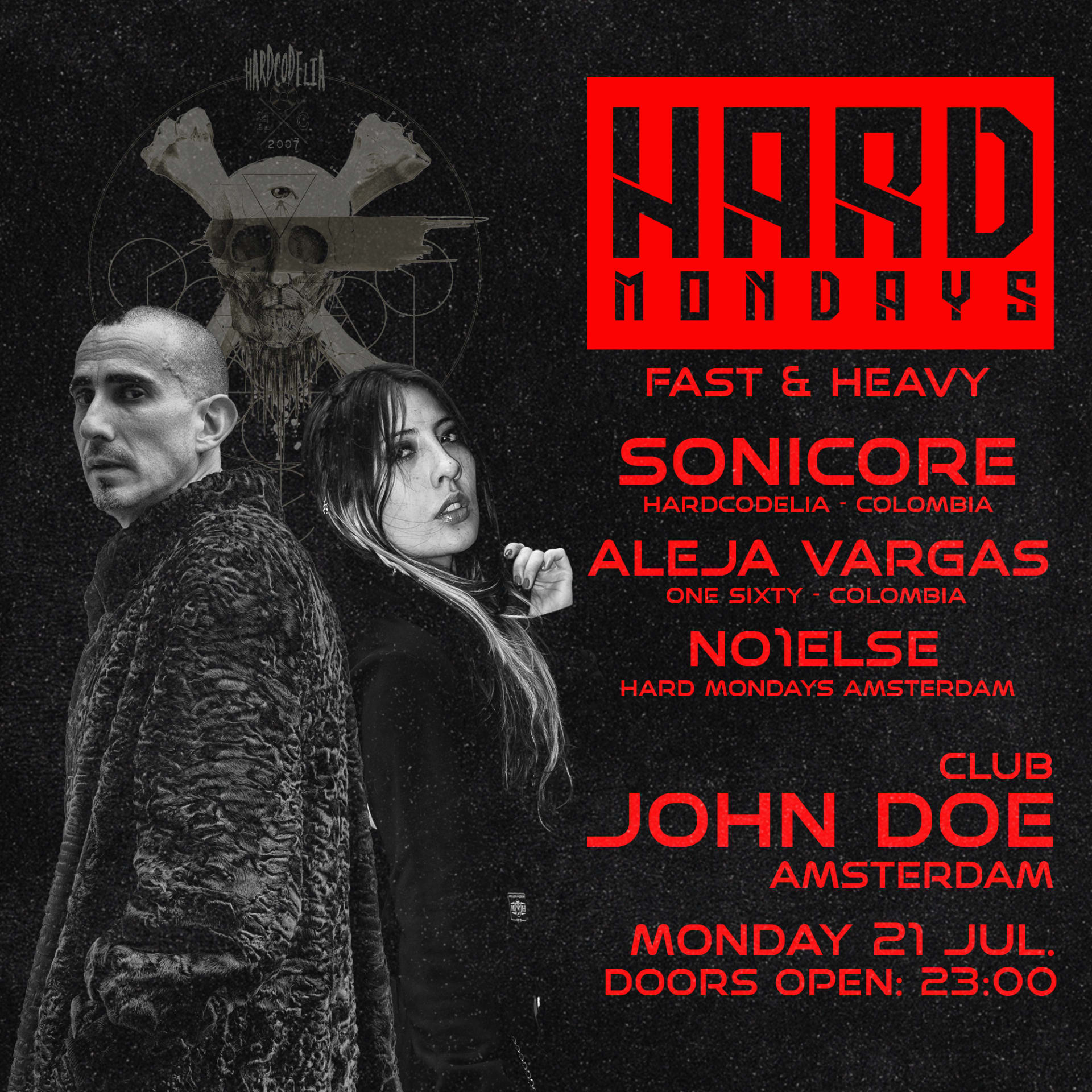 Hard Mondays Amsterdam - W/ Sonicore & Aleja Vargas - Col