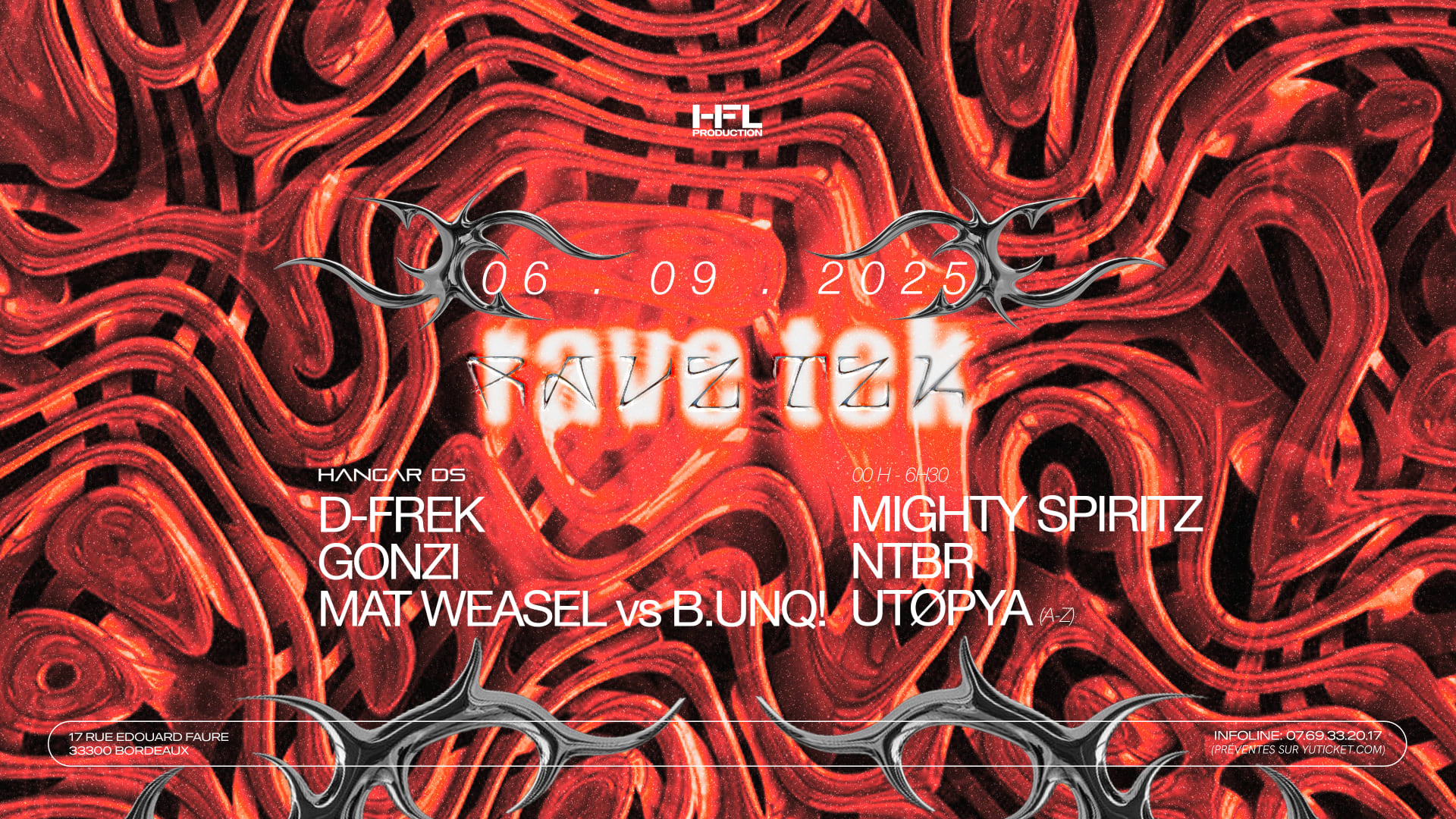 Ravetek  W/ D-Frek / Gonzi / Mat Weasel Vs B.Unq! / Ntbr