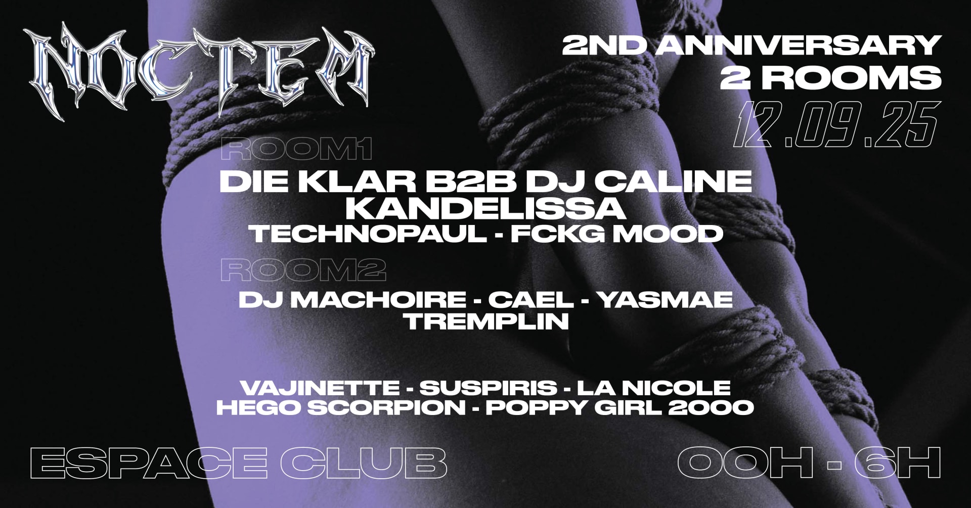 Noctem Anniversary W/ Die Klar B2b Dj Caline, Kandelissa...