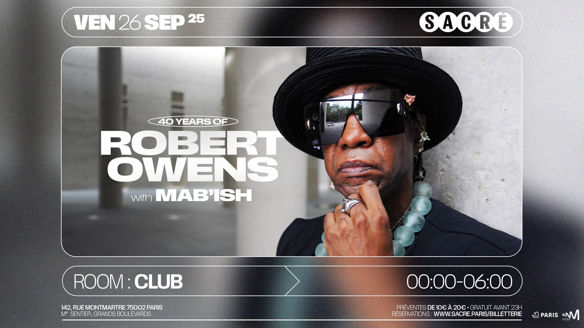 Sacré Présente : 40 Years Of Robert Owens W/ Mab'ish