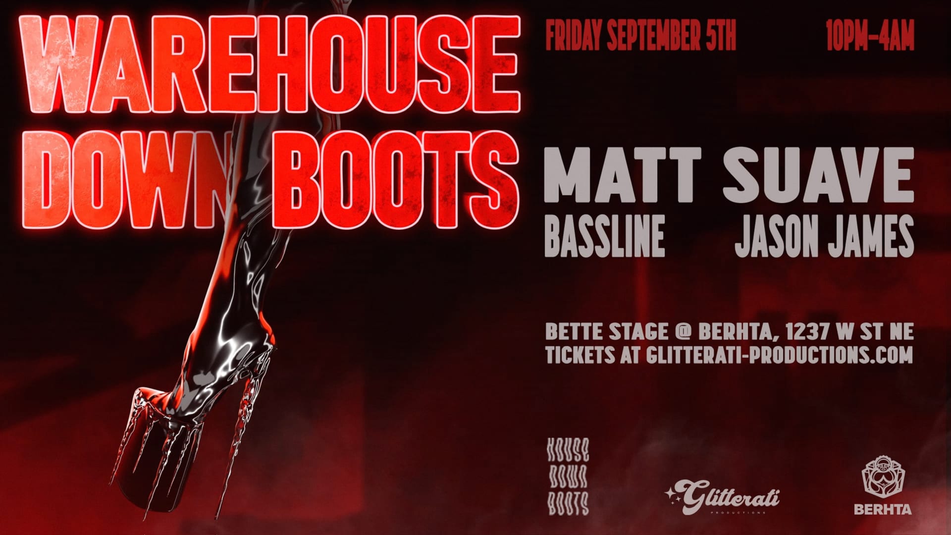 Warehouse Down Boots: Matt Suave - Bassline - Jason James