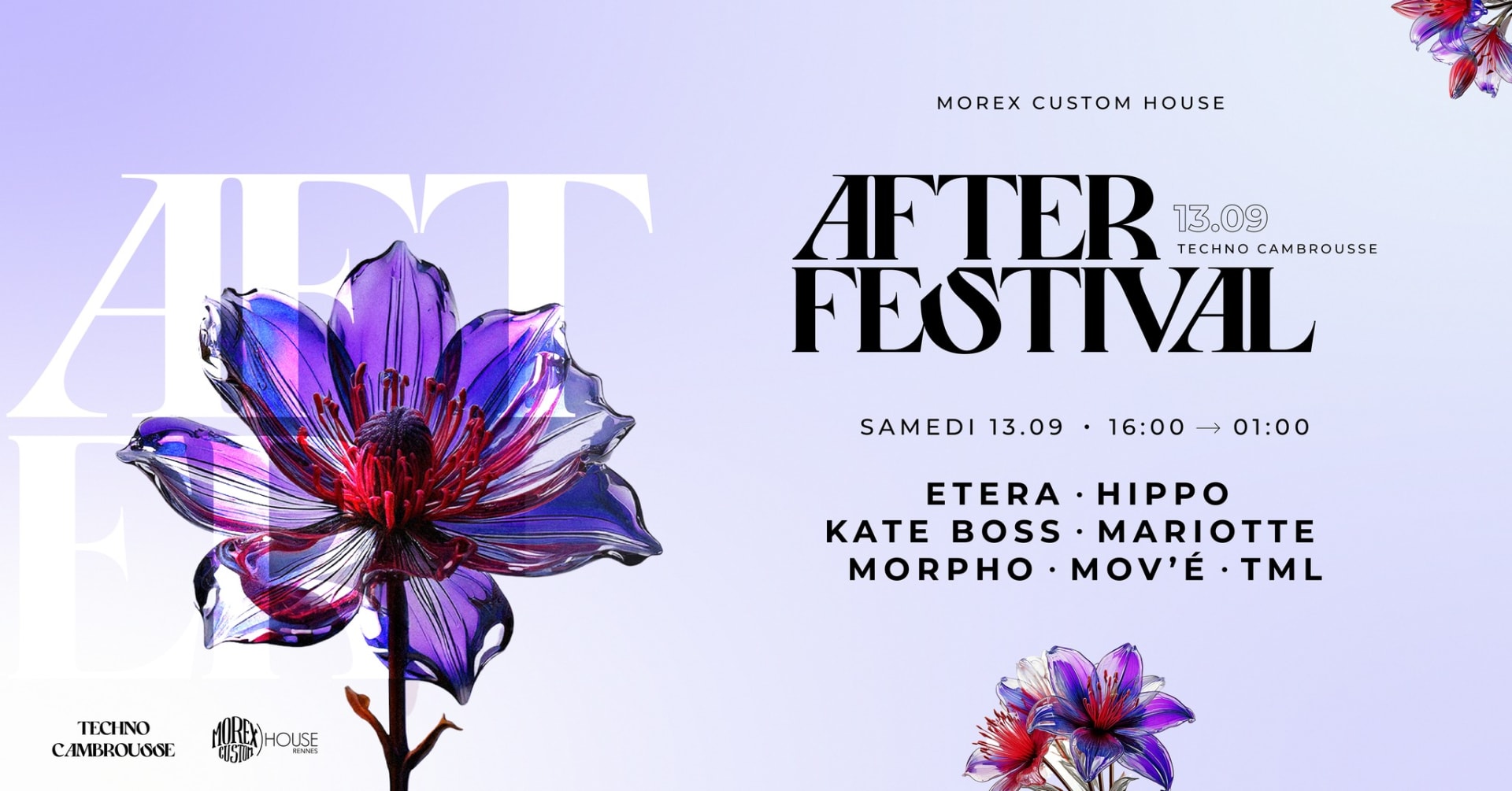 After Festival Techno Cambrousse X Morex Custom House