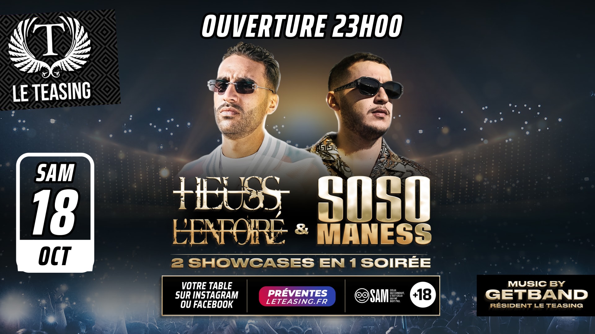 Heuss L'enfoire Et Soso Maness X Le Teasing Club (Besançon)