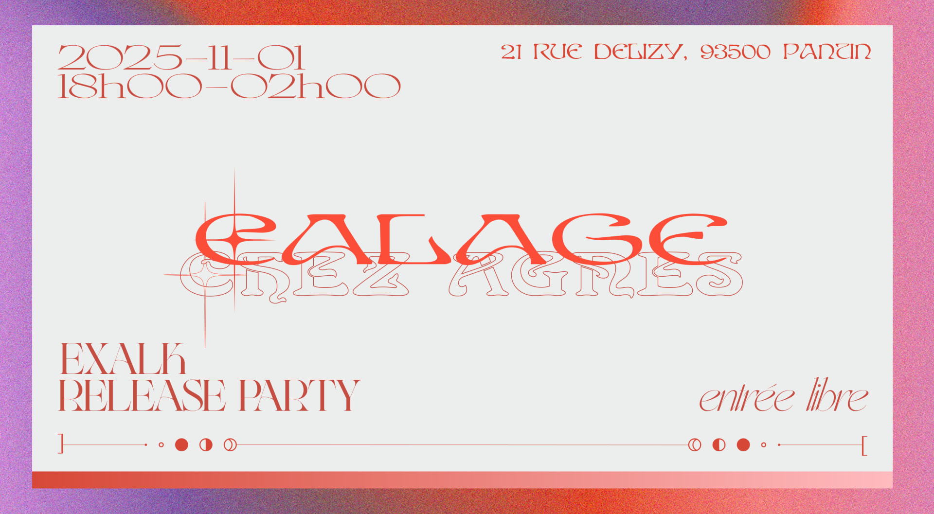 [Gratuit] Calage Chez Agnes II - Exalk Release Party