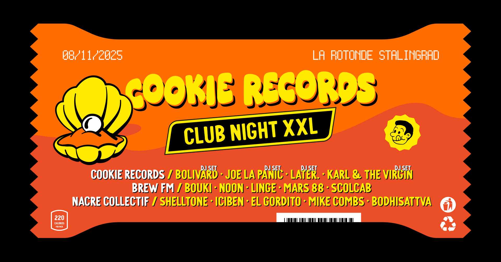 Places Dispo À L’Entrée - Cookie Records Club Night Xxl