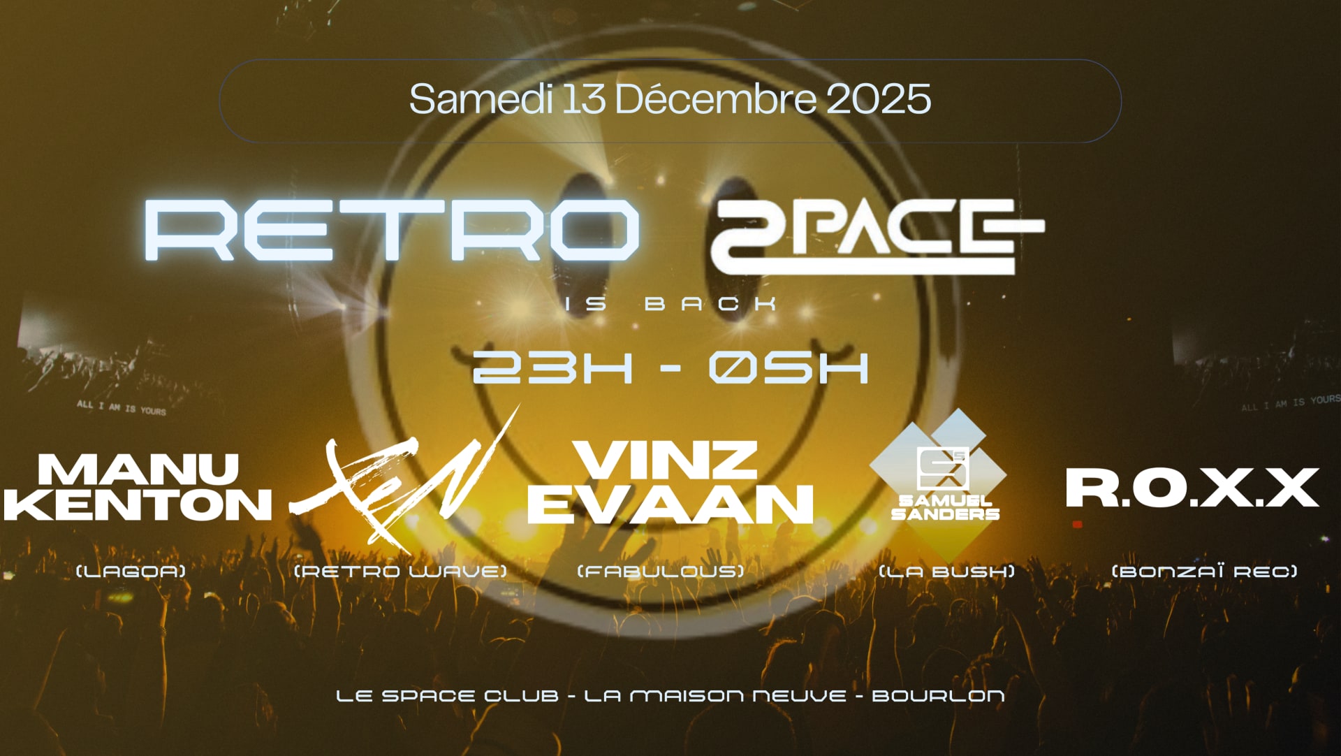 Retro Space - 13 Decembre - Manu Kenton - R.O.X.X & More