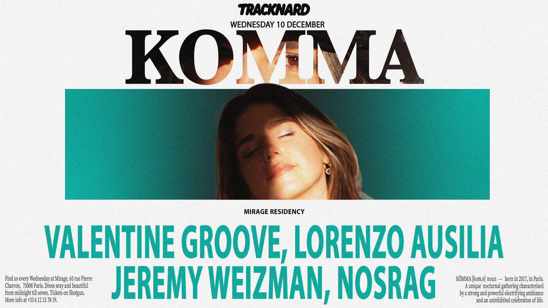 Kömma - Mirage: Tracknard W/Valentine Groove, Jeremy Weizman