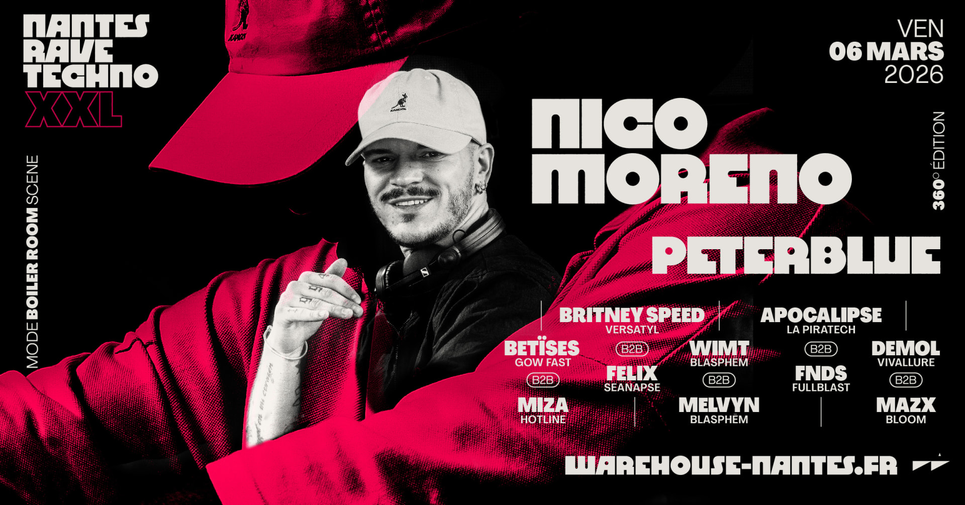 Nantes Rave Techno Xxl W/ Nico Moreno, Peterblue & More