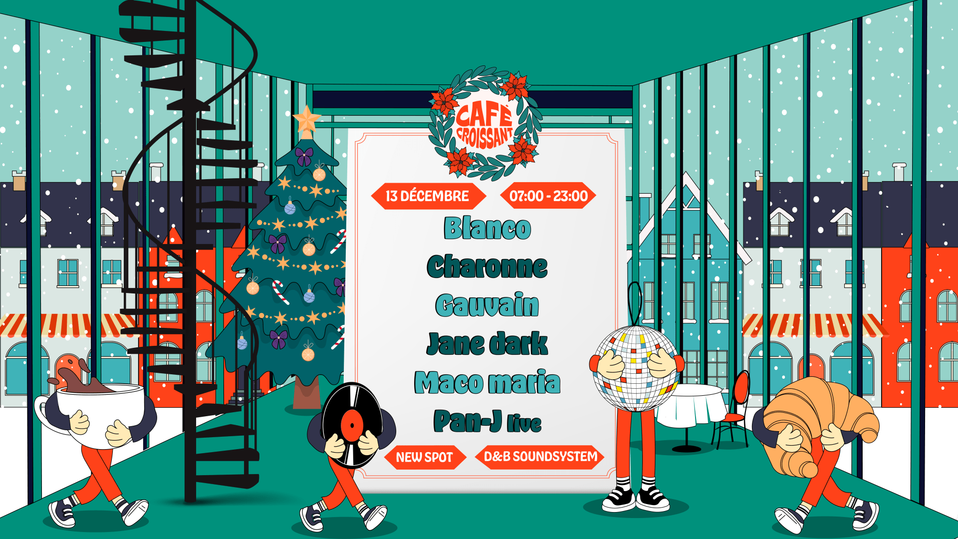 Café Croissant - Christmas Ride: Pan-J Live, Charonne & More