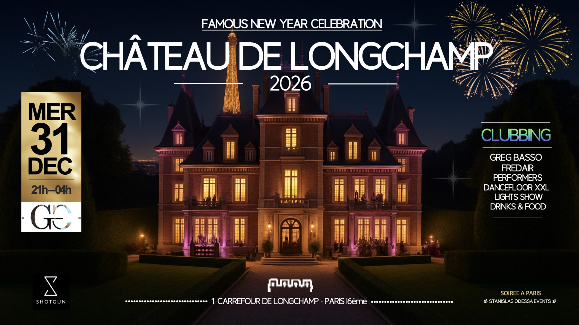 Reveillon Chateau De Longchamp Famous New Year Celebration