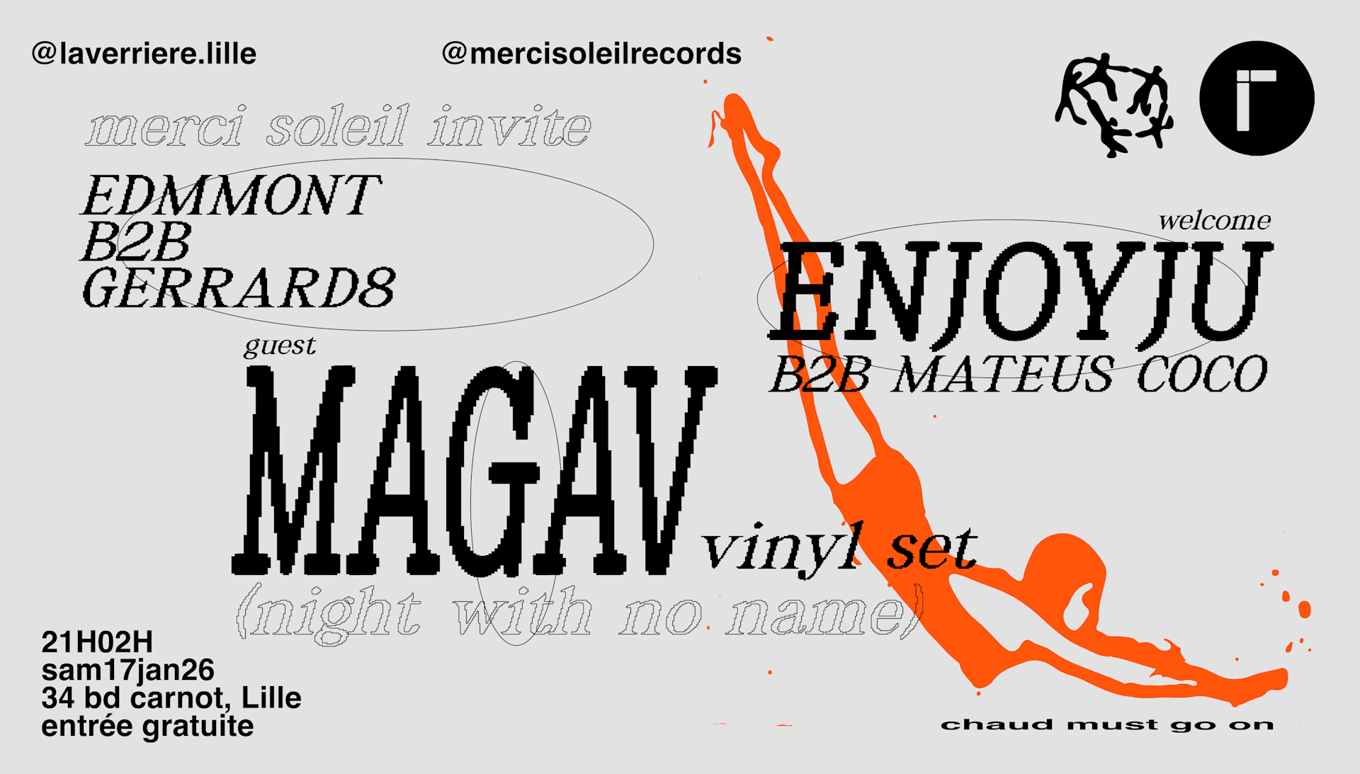 Invite Magav & Enjoyju @ La Verrière (Merci Soleil Records)