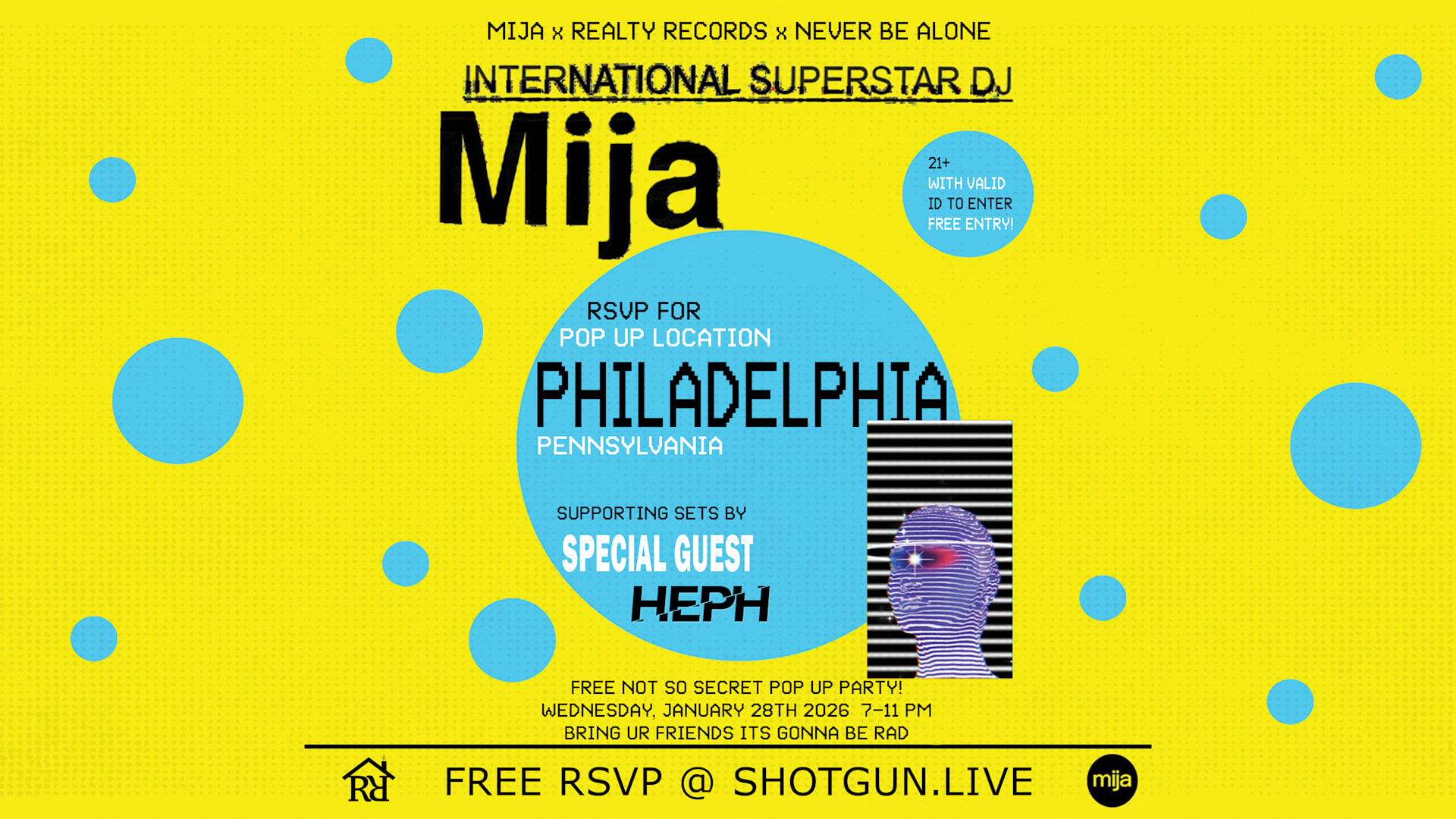 Mija Philly Pop Up - Realty Records X Never Be Alone