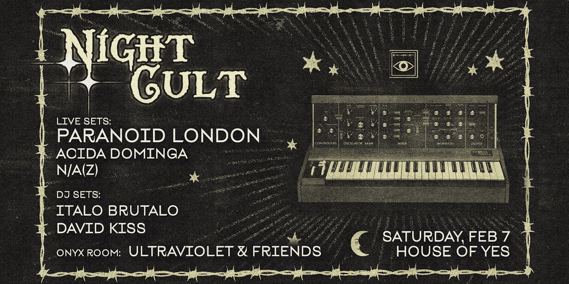 Night Cult: Paranoid London (Live) • Acida Dominga (Live) ++