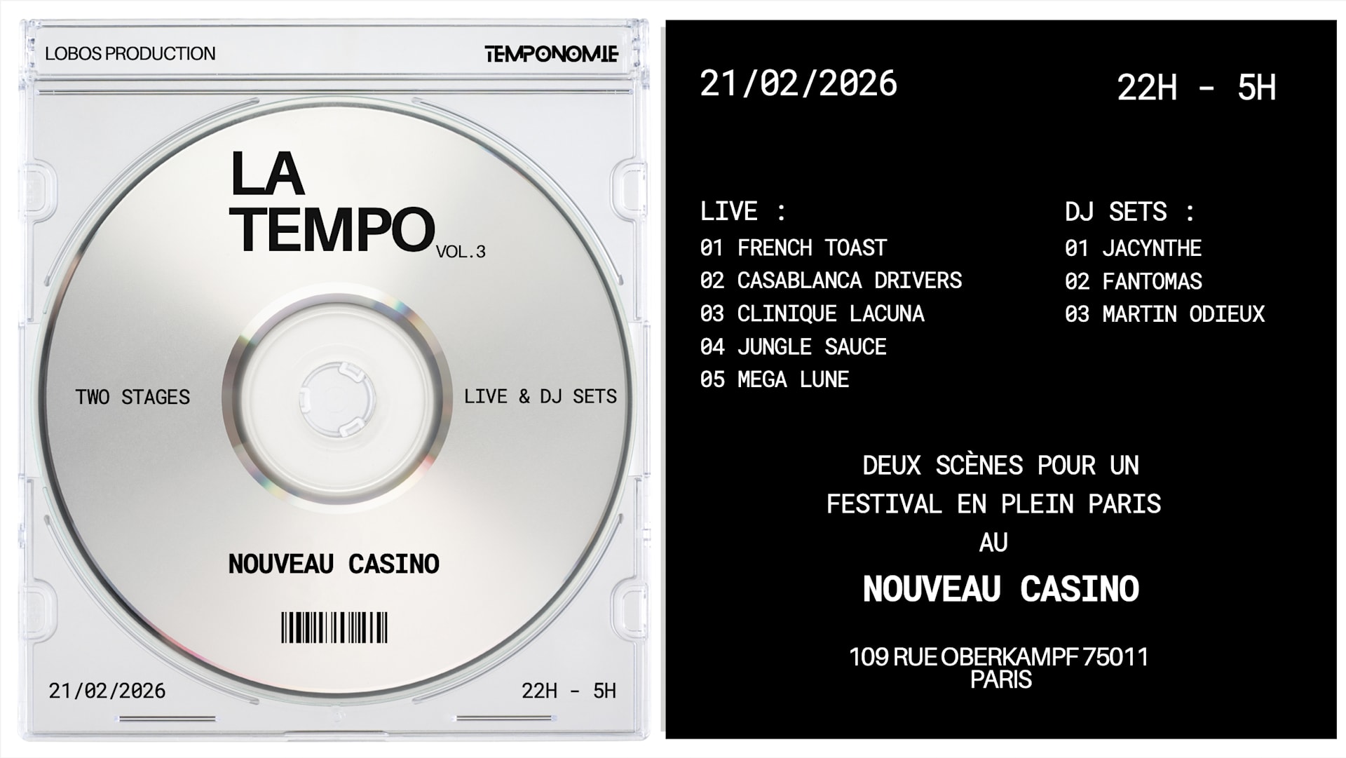 La Tempo — Festival Live & Dj Sets @Nouveau Casino