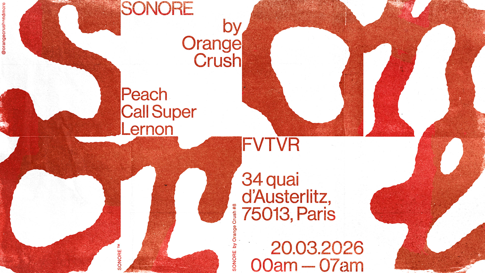 Sonore By Orange Crush: Peach, Call Super, Lernon