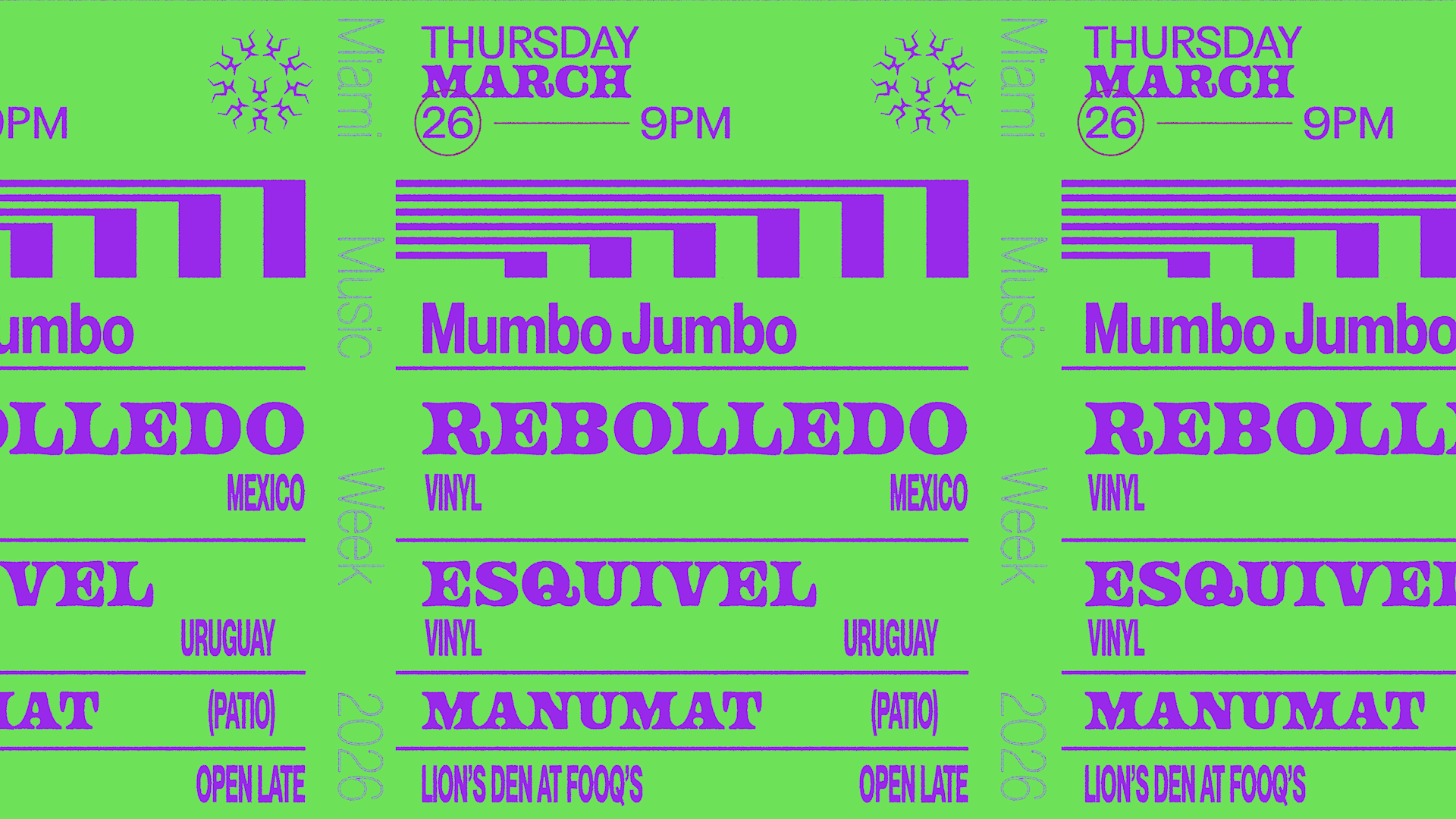 Mumbo Jumbo: Rebolledo, Esquivel, Manumat